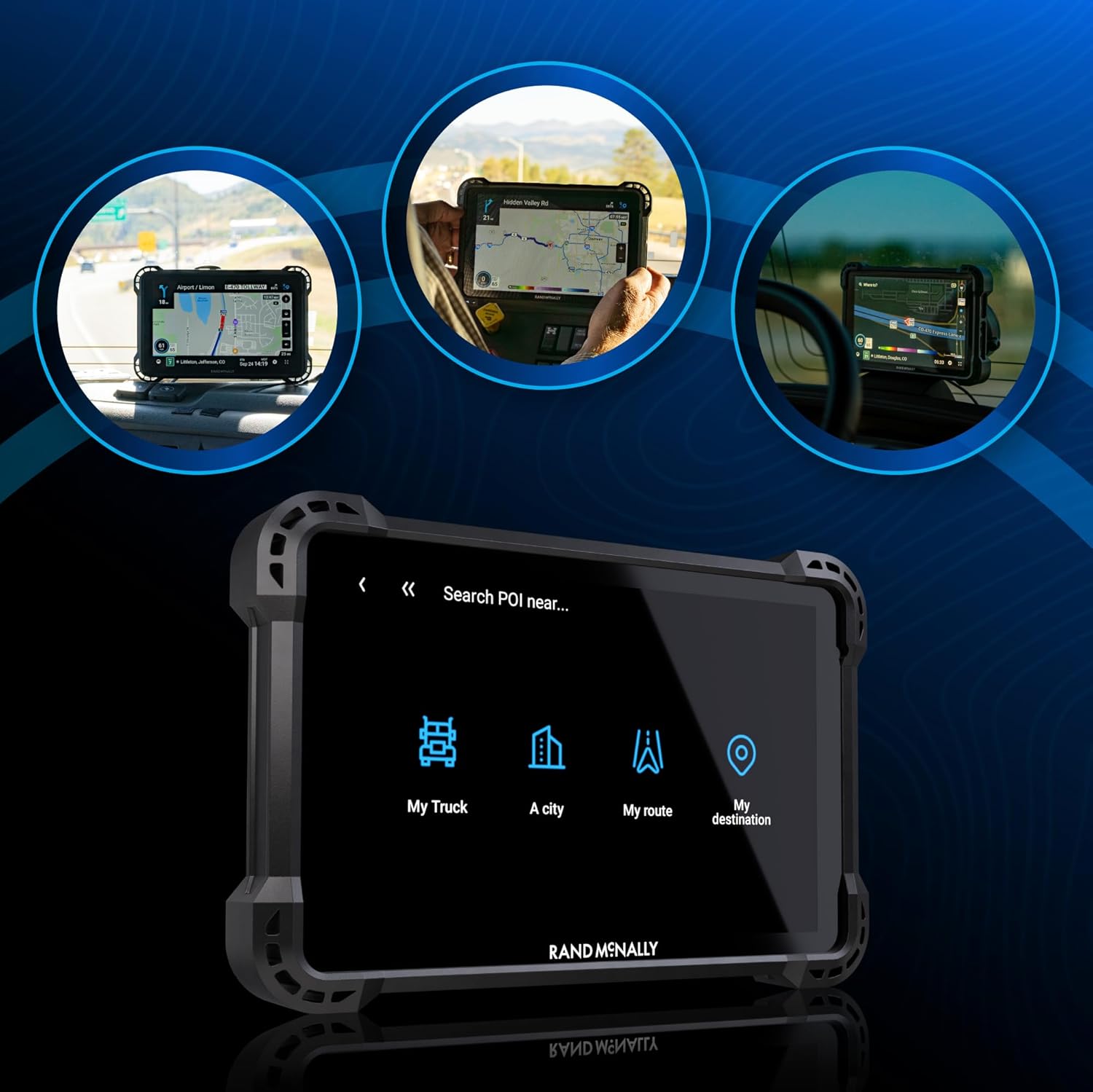 Rand McNally RANDTAB8 8-inch GPS Truck Navigator with Industry's Best Custom Trucking Routes, Rand Navigation 2.0 with 2025 Maps + Built-in Camera