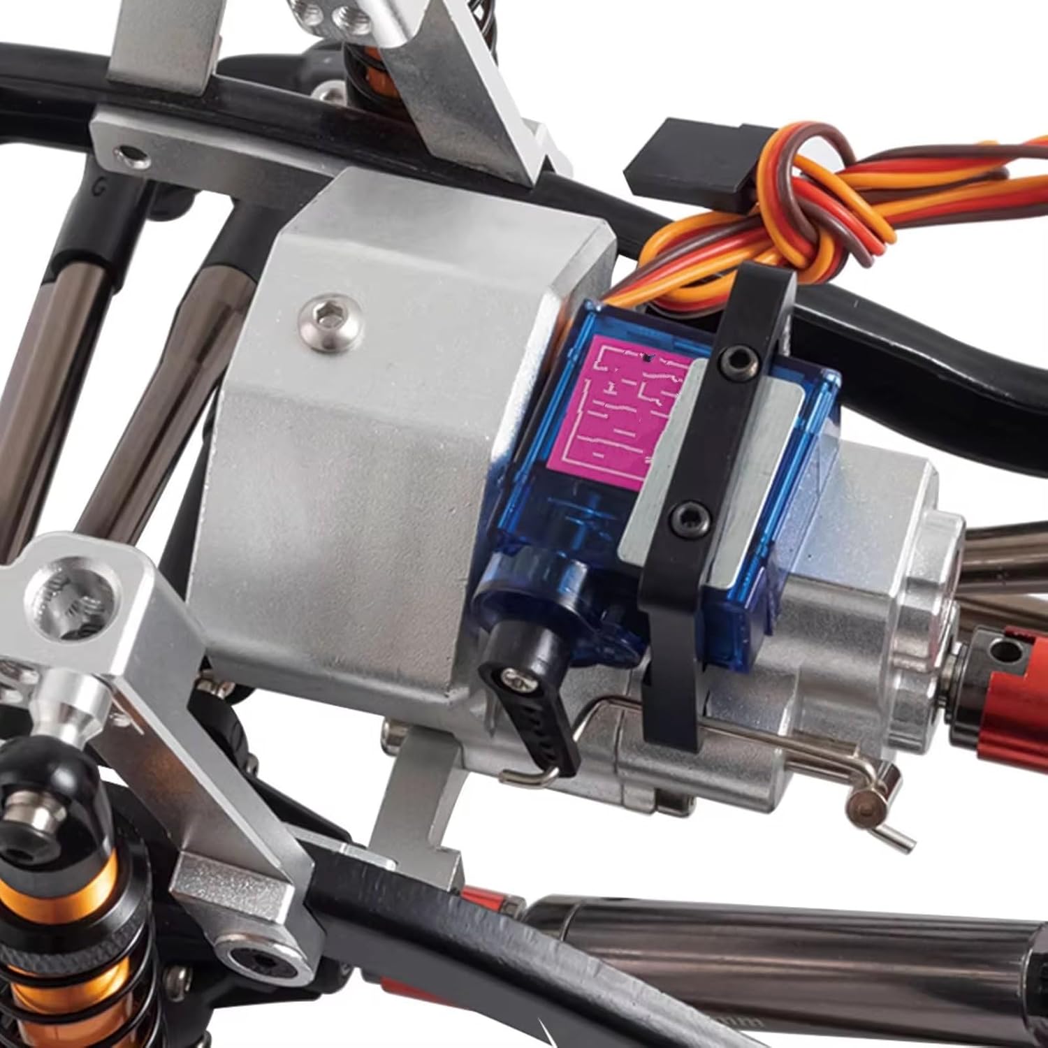 RC Frame Parts For Axial For SCX10 II 90046 EX86100 1/10 313mm Wheelbase Metal Chassis Frame With Single / 2-Speed Transmission RC Crawler