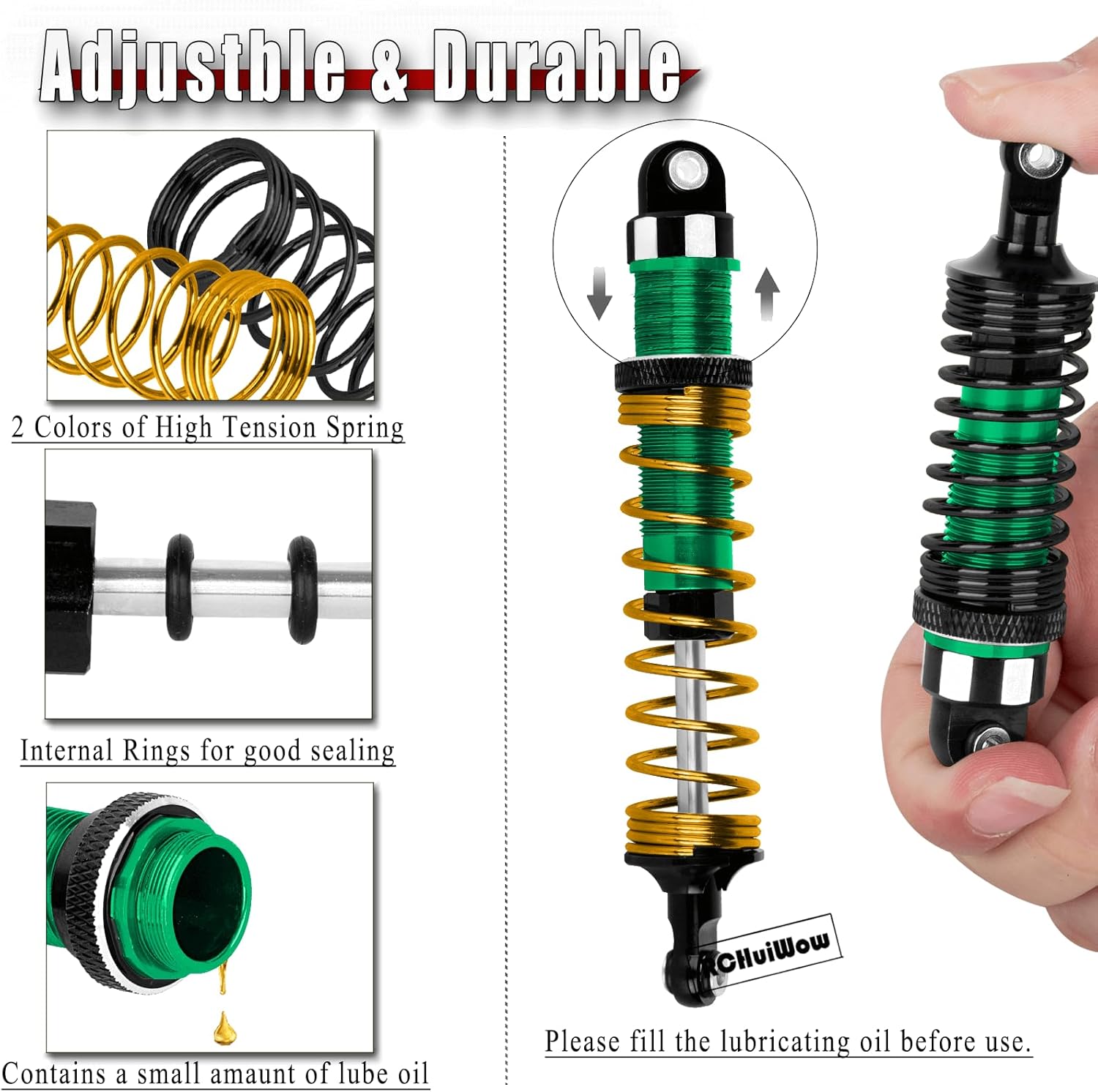 RC Upgrades Part for 1/8 Typhon 3S BLX,Shocks,Driveshafts,Transmission,Turnbuckles,A Arms,Caster Block Set,Center CVD &Support,25T Servo Saver,58T Slipper,Steering,Green