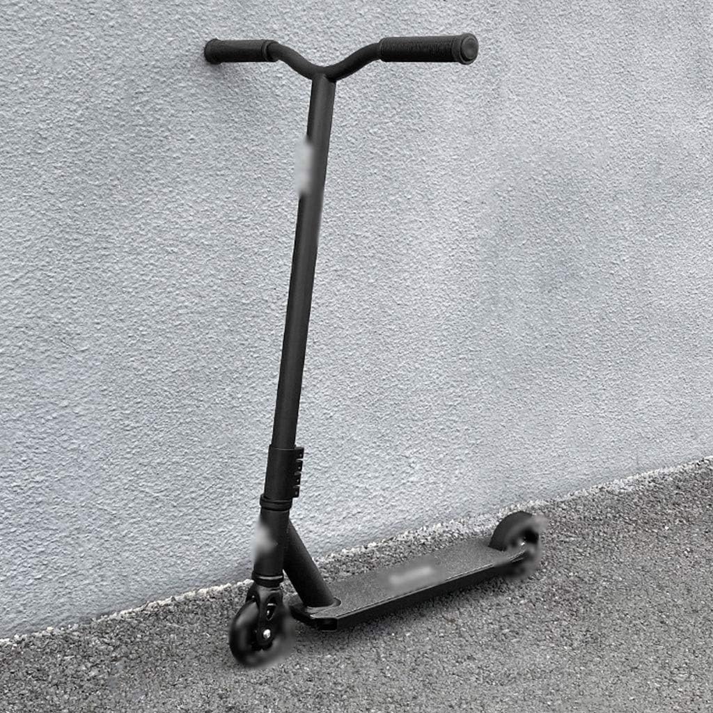 Scooters Black Adult Scooter, Men's Training Kick Scooter, Professional Racing Sport Scooters, Wheel Trick Scooters (Color : Black, Size : 49 * 51 * 86cm)