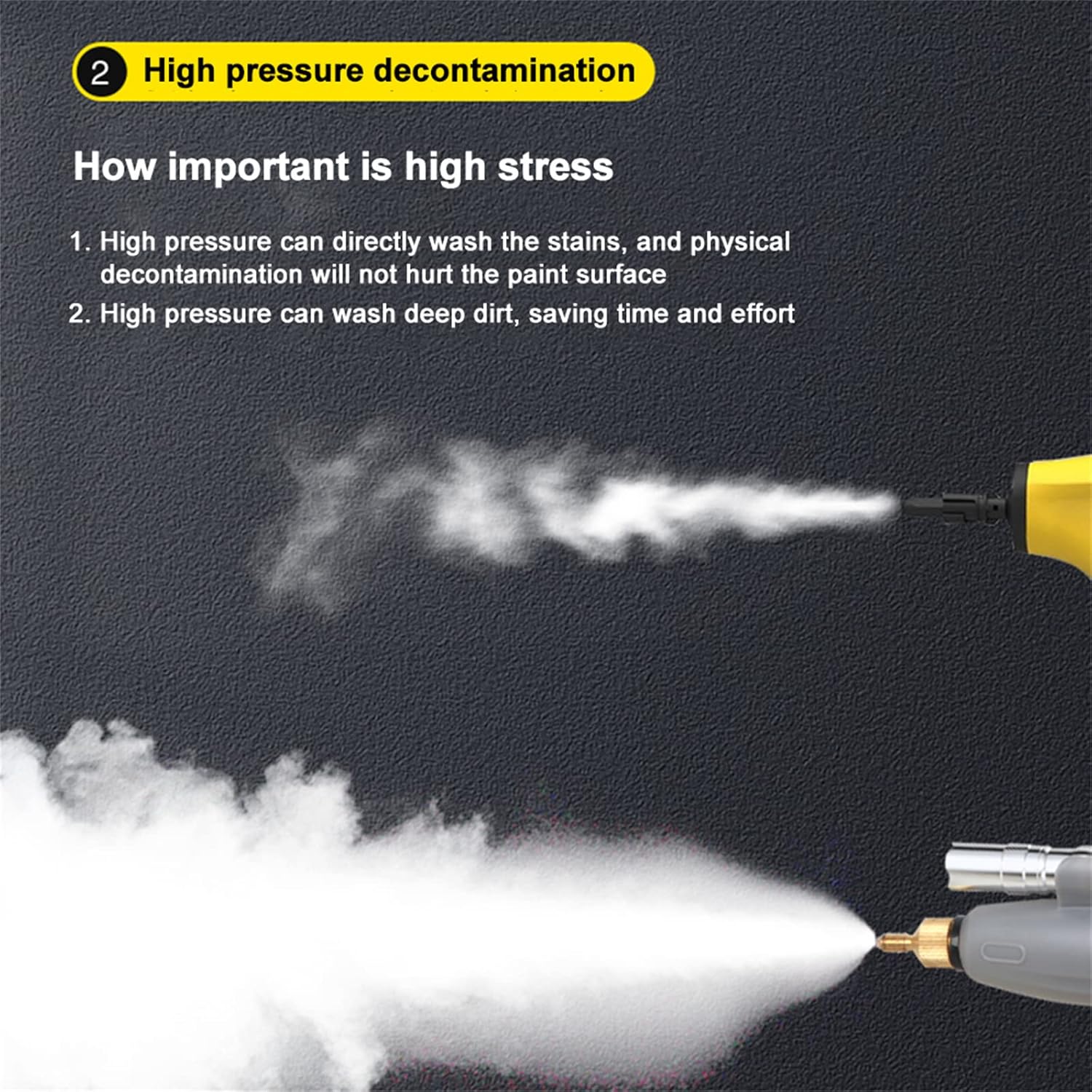 High Pressure Steam Cleaner,3000W High Temperature Steam Cleaning Machine Air Conditioner Kitchen Car Washing Machine with Cleaning Kit Tool,Black