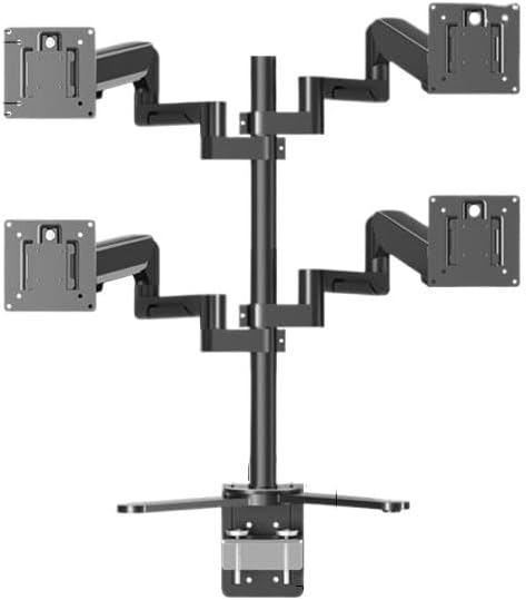Four-Screen Monitor Stand 4-Screen Computer Splicing Display Base air Pressure Adjustment clamp Table Installation 17-32 Four-Screen
