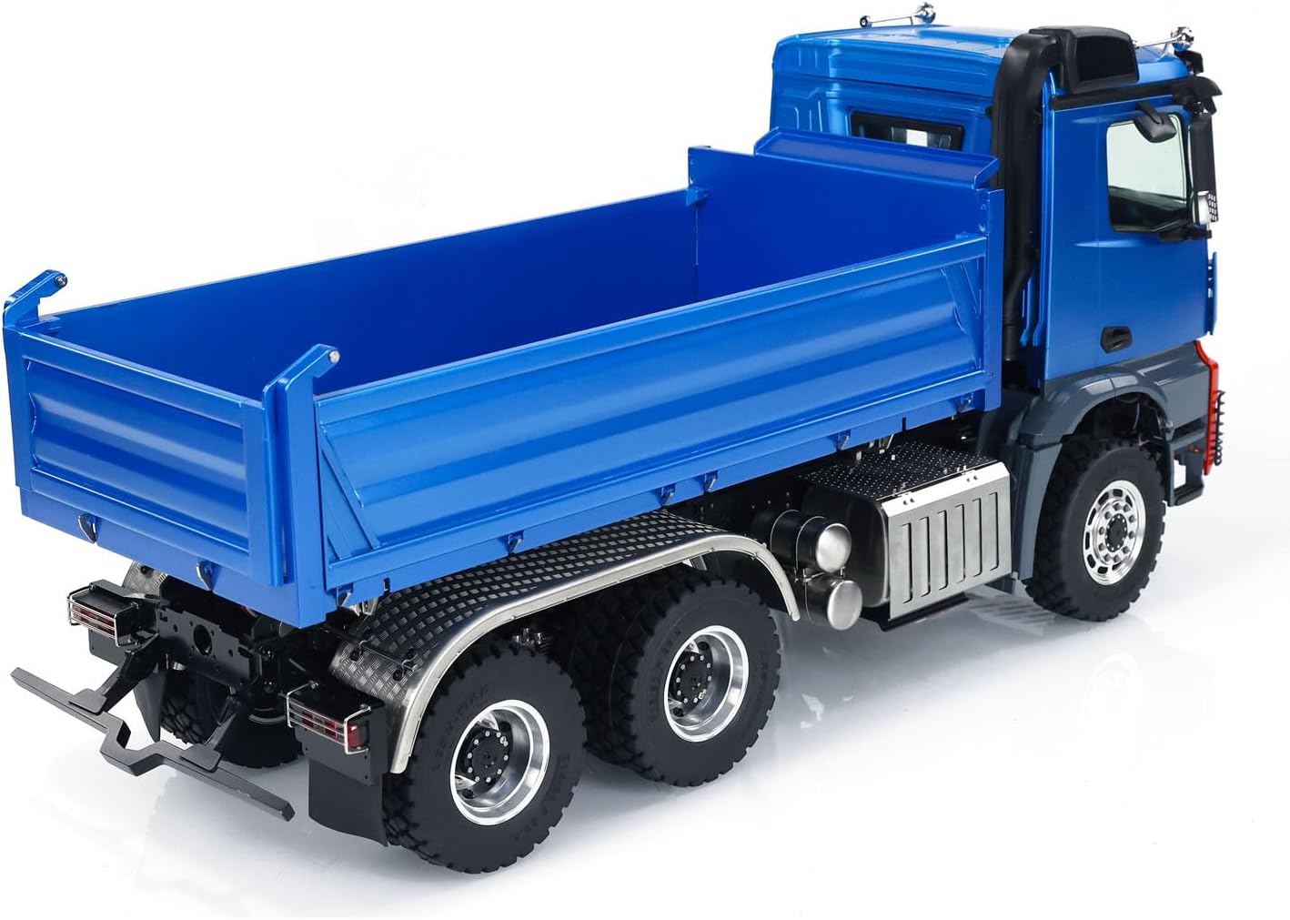 1:14 6X6 LESU RC Hydraulic Dump Car RTR Metal Remote Control 3-Way Dumper Trucks 3-Speed Transmission Differential Lock Light Sound System Model