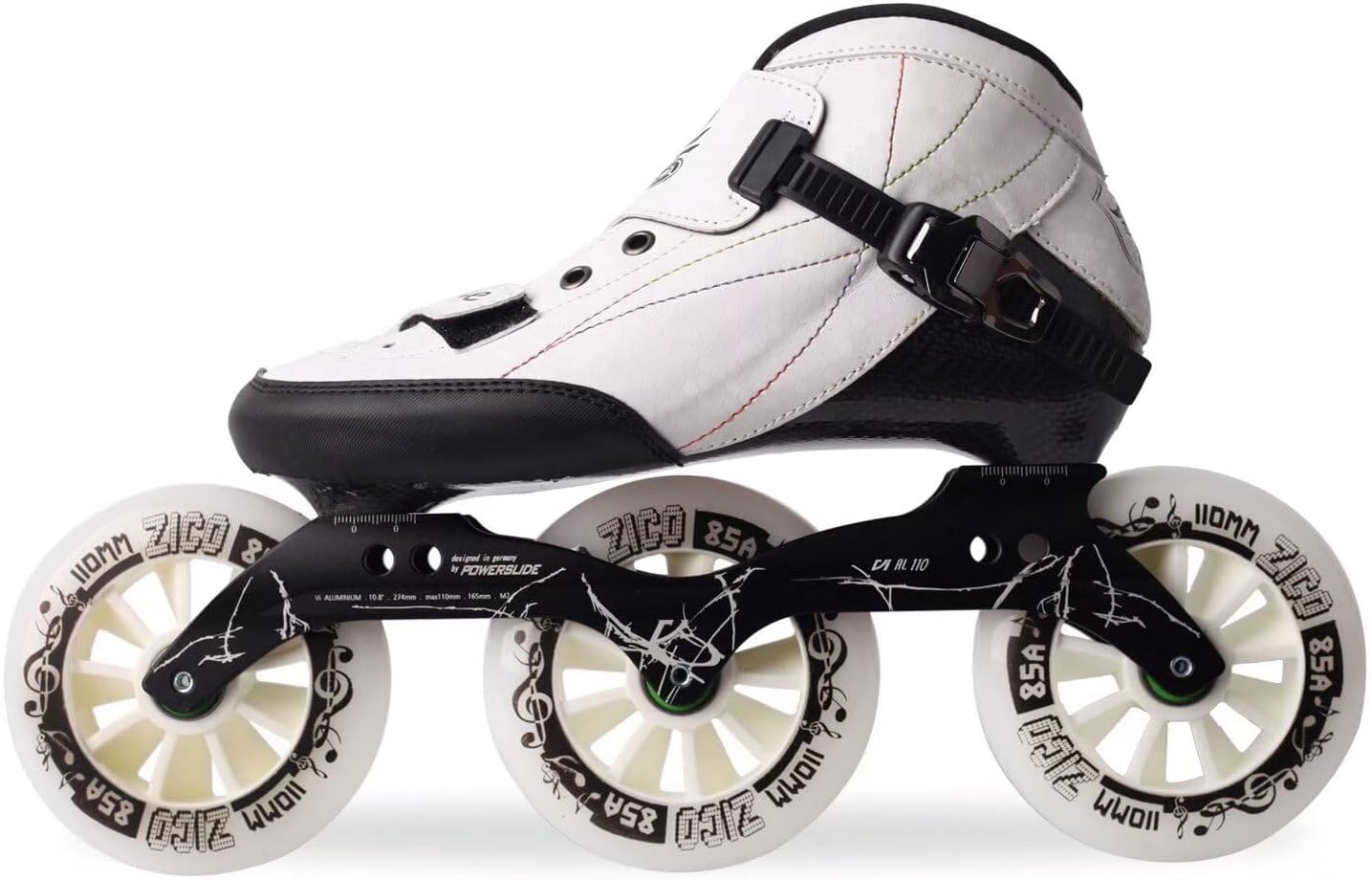 Competition-Ready Inline Skates, Unisex Carbon Fiber Speed Skates with 4 Durable Wheels, Adult Racing & Training Equipment