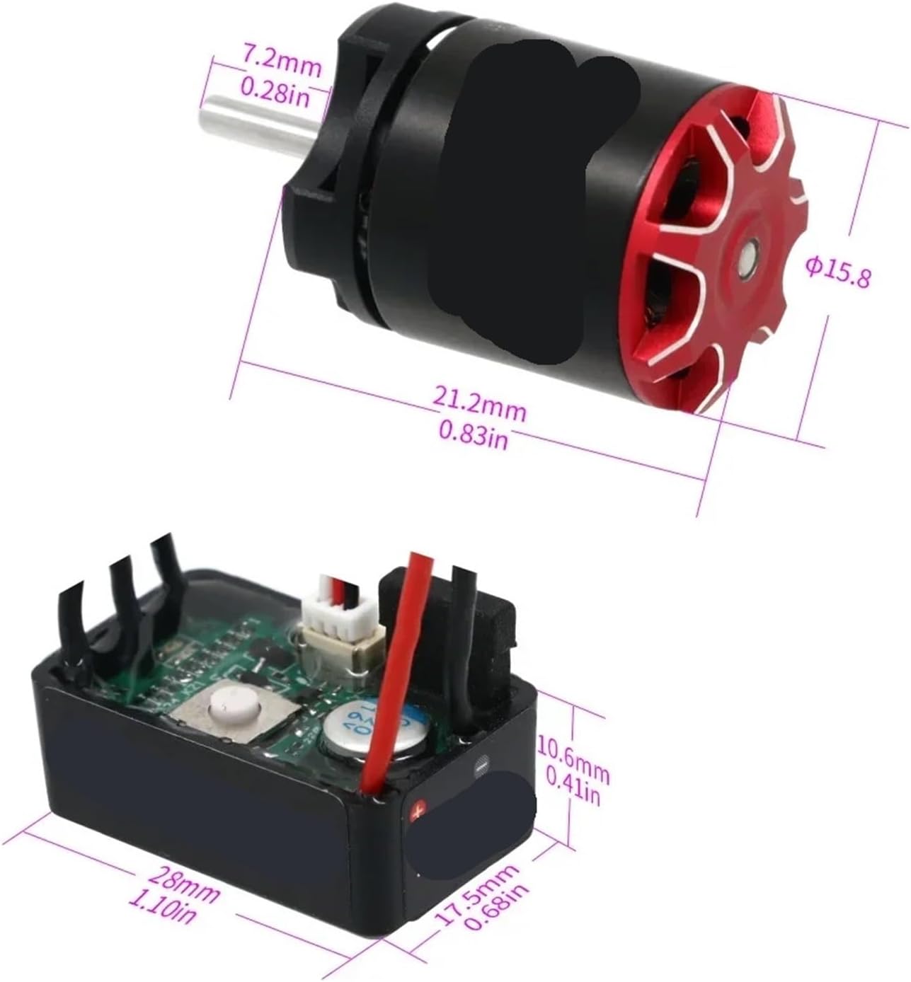 WP-MINI24 25A ESC External 1621SL 3500KV Motor Brushless Sensorless(WP MINI24 Motor)