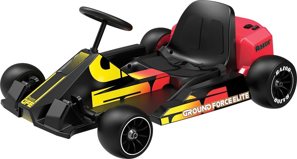 Elite Razor Ground Force Electric Go Kart for Children 13 Years and Above, Up to 22 km/h, Up to 40 Minutes of Continuous Use,
