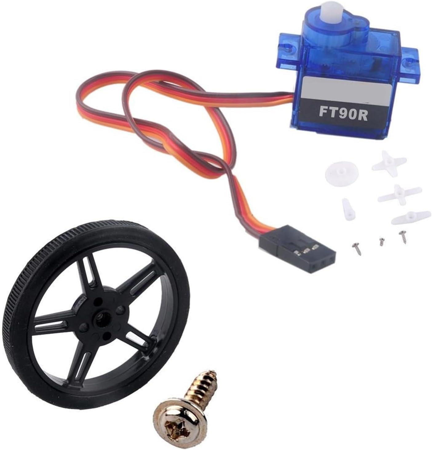 10pcs/lot FT90R Mini 360 Degree Servo Continuous Rotation Plastic Wheel