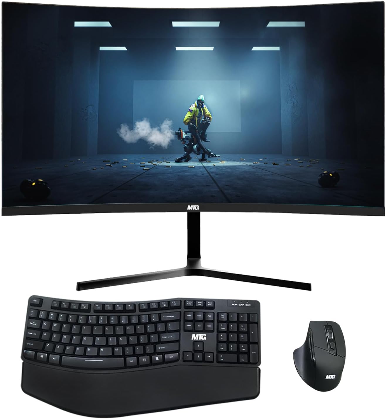 TechMagnet All in one Desktop Computer,Cheetah 6,Intel Core i5 8th Gen,16GB DDR3,480GB SSD,New 24 inch Curved Display,Wireless Ergonomic Keyboard Mouse,USB Wi-Fi,Windows 11(Renewed)