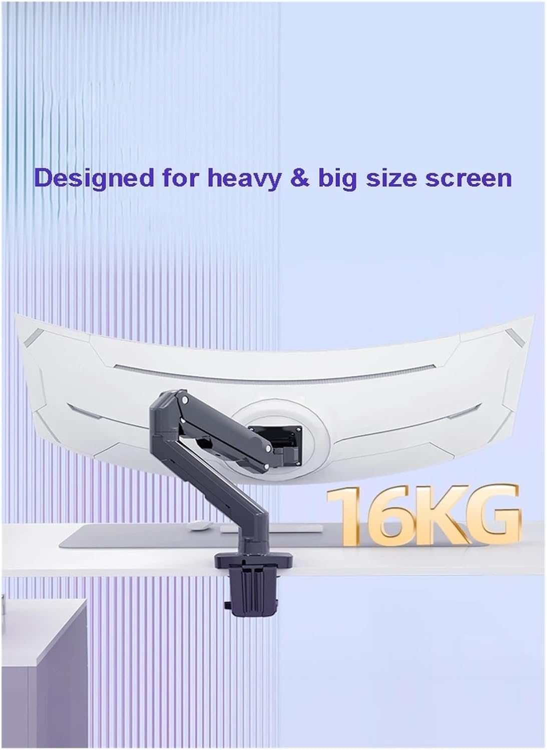 G50 mechanical spring arm 27-45 inch curved screen desktop monitor stand 5-16 kg ultra wide monitor stand with USB port