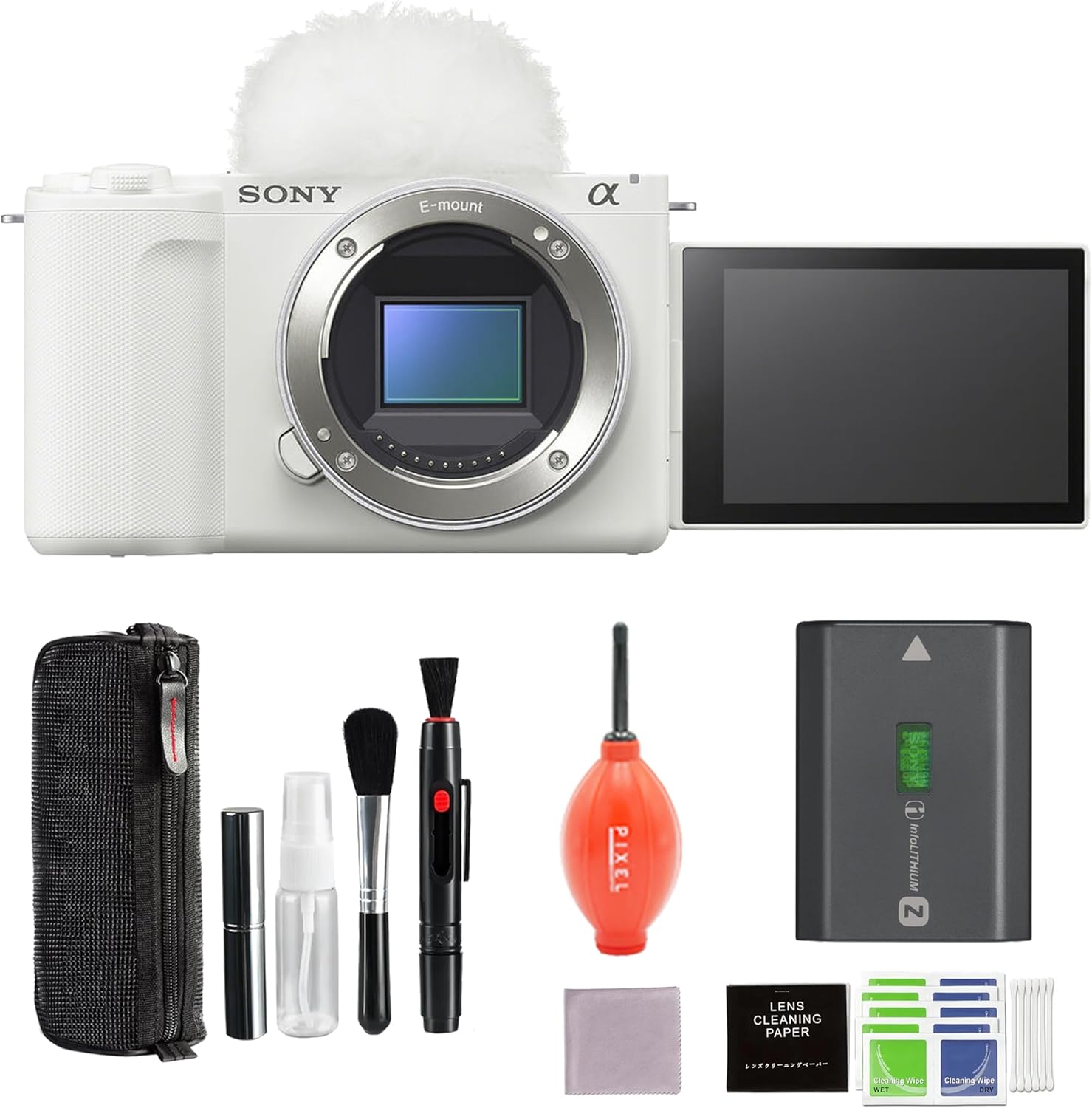 Sony Alpha ZVE10 II - APS-C Camera White Bundle with Advanced Accessories zve10