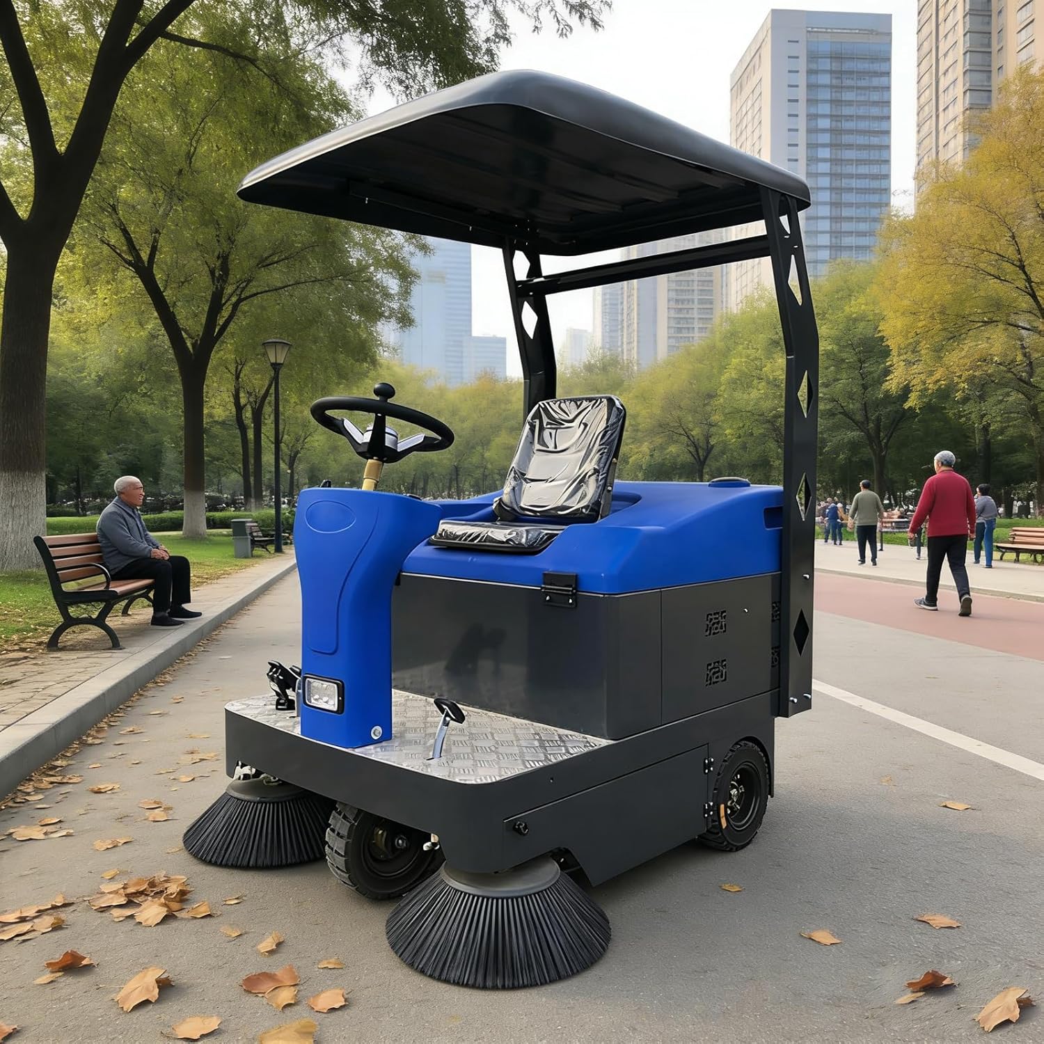 High Efficiency Electric Road Sweeper with Vacuum and Brush System for Cleaning Urban Streets, Parking Lots, and Factory Floors with Low Operating Cost