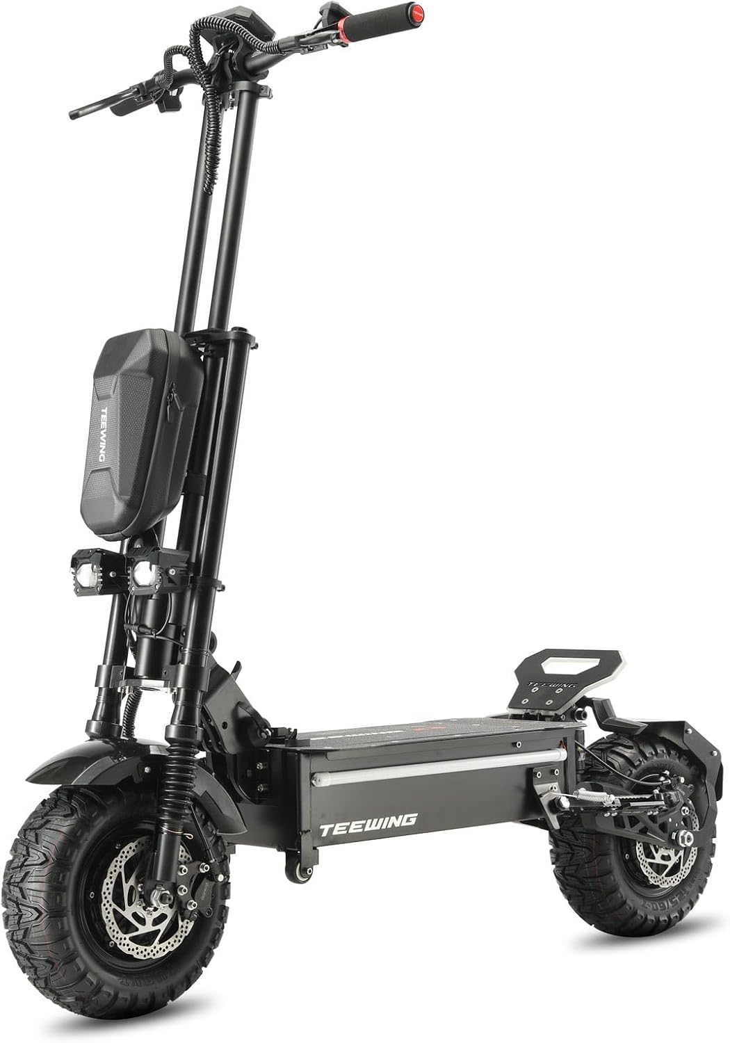 Electric Scooter Teewing Z4 Pro Equipped 8000W Dual Motors 13 Inch Hybrid Tires Reaches a Top Speed of 55 MPH and Offers a Maximum Range of 80 Miles