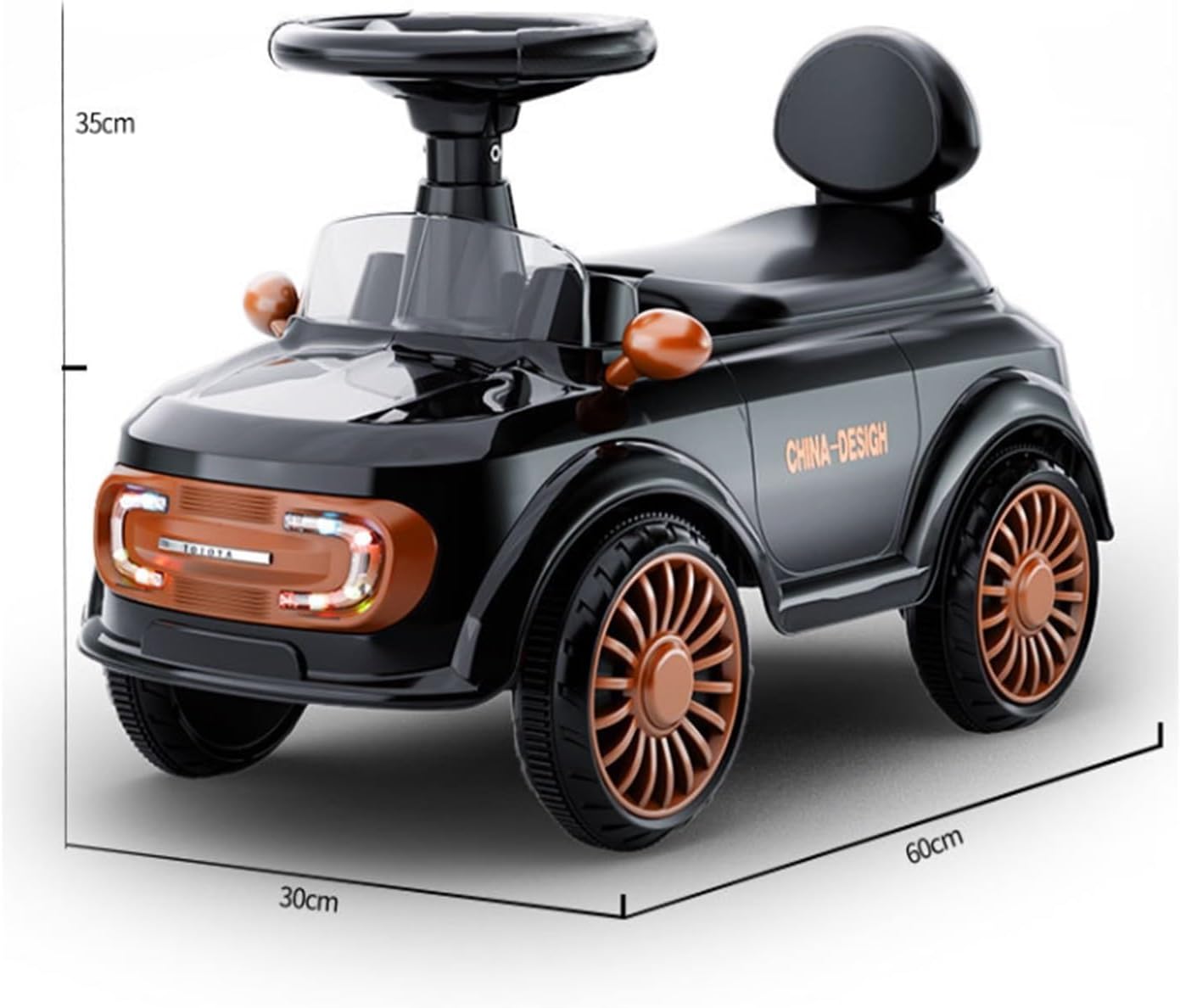 Kids Ride On Push Car Wiggle Car with Under Seat Storage Music Sliding Toys for Toddlers Boys Girls(Rojo)