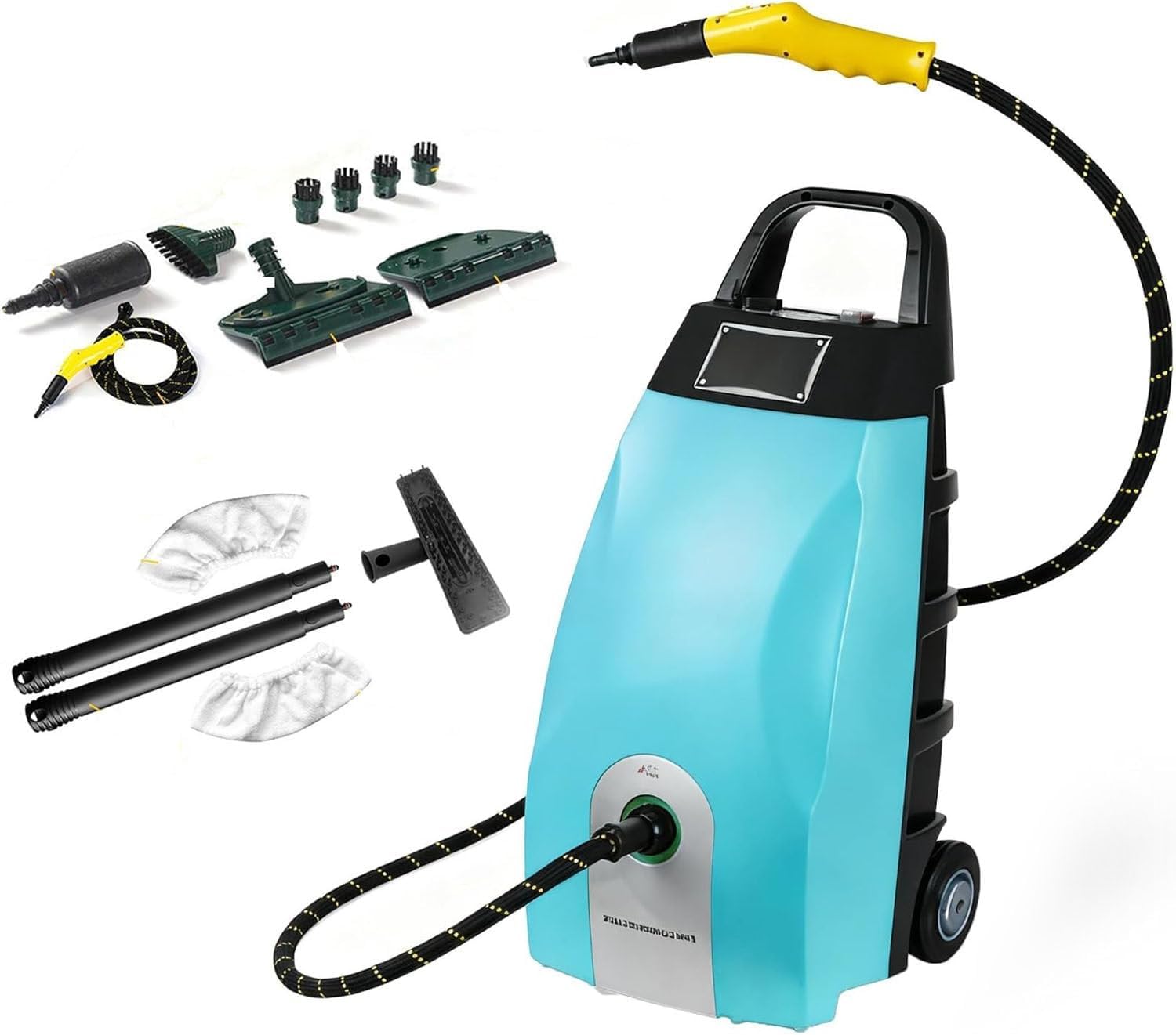 Multi-purpose Steam Cleaner, 3000W Powerful Steamer, High-Pressure Continuous Steam Washer with 3.5L Water Tank, 6 Accessories, Fast Heat Up, for Home Appliances Car Blue