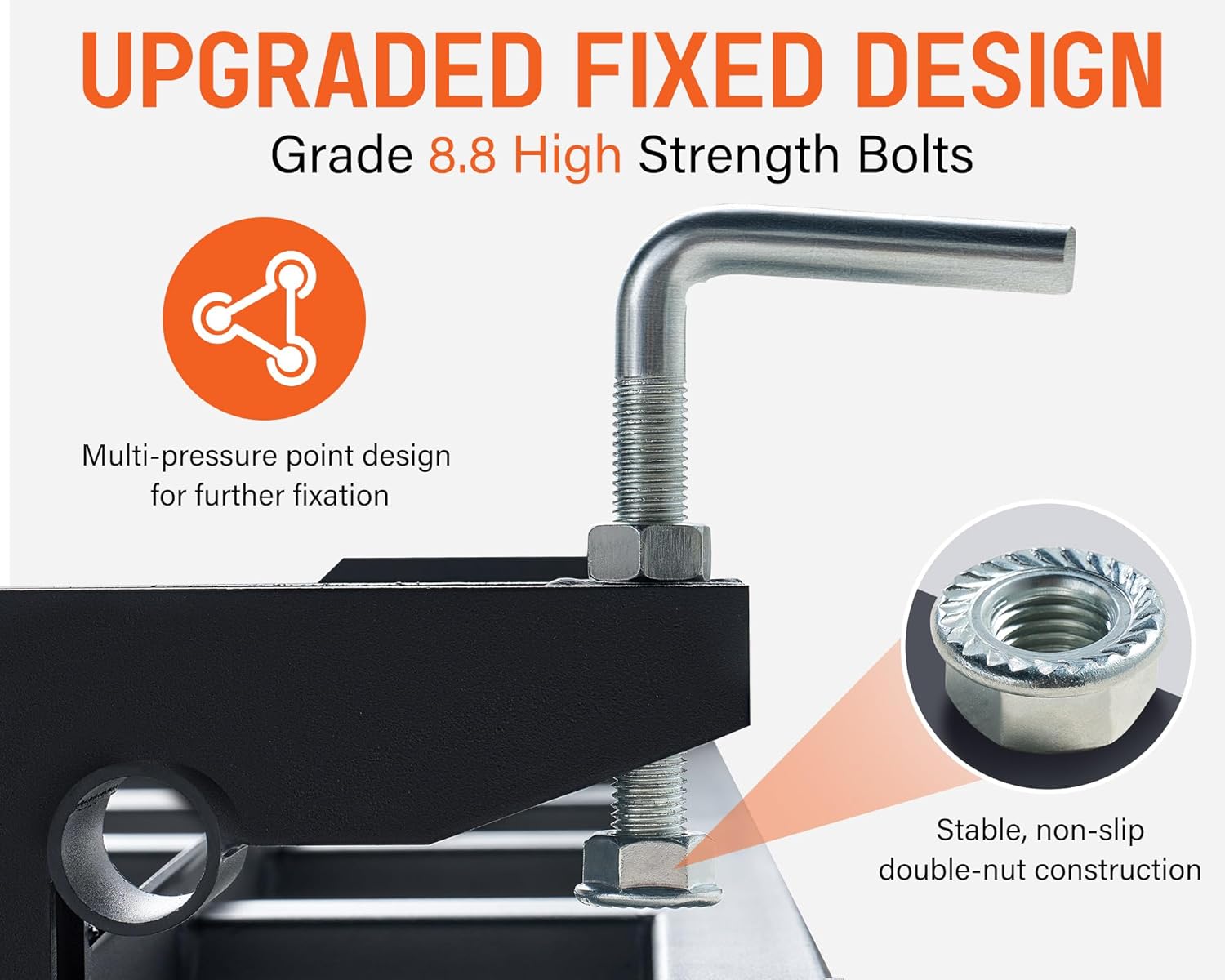 SPECRAFT Heavy-Duty 6-Tine Clamp on Pallet Forks for Tractor Forks Over 60”, 4000 lbs Capacity for Tractor Loader Skid Steer, Double Nut Construction, to Clean Debris, or Yard Waste, Black