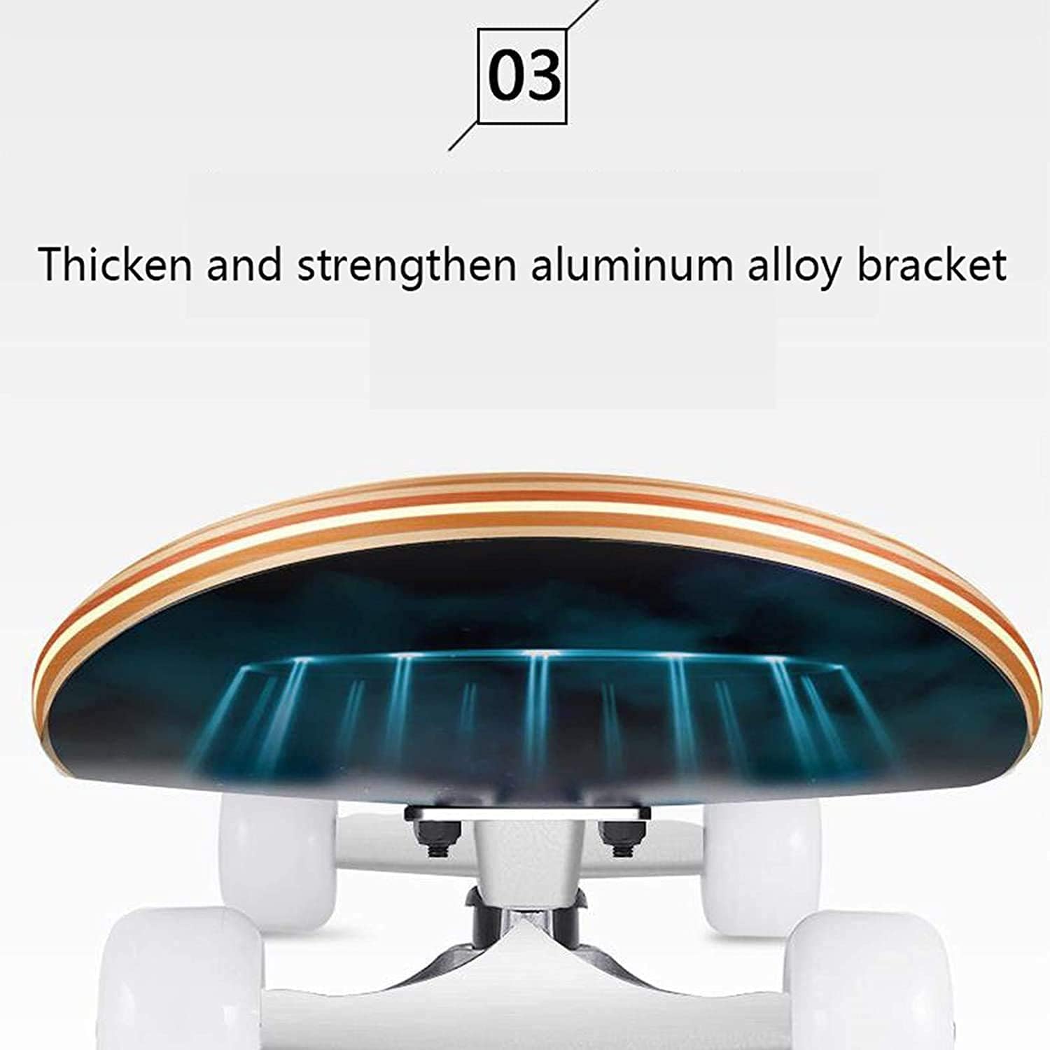 78.5 cm x 20cm Pro Full Wooden Longboards for Teens Beginner Girls Boys Children