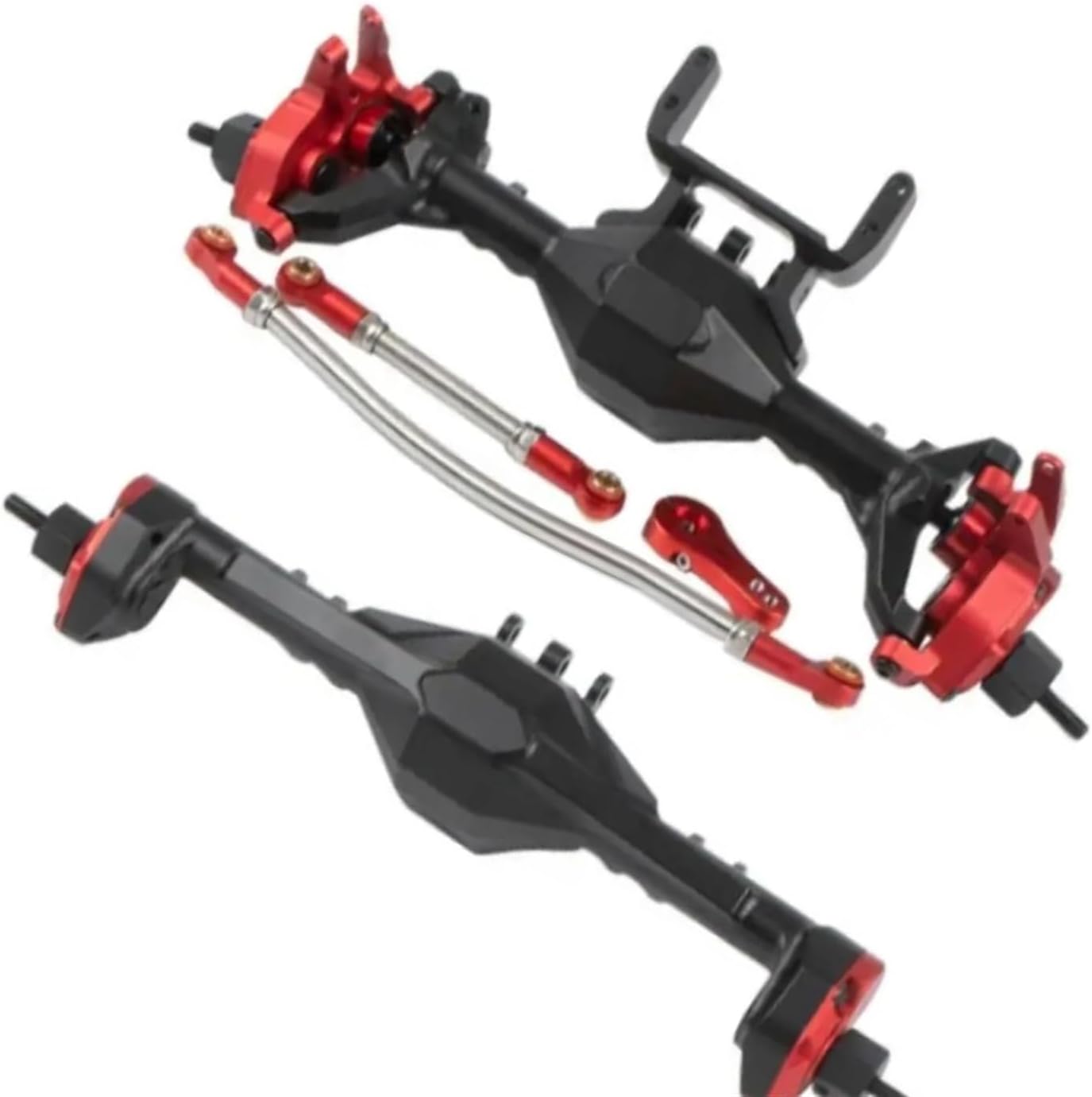 RC Vehicle Axles Compatible with Axial for SCX10 1/10RC Car Part Aluminum Alloy Protector Front Rear Axle RC Upgrade Part Rc Front Rear Axle