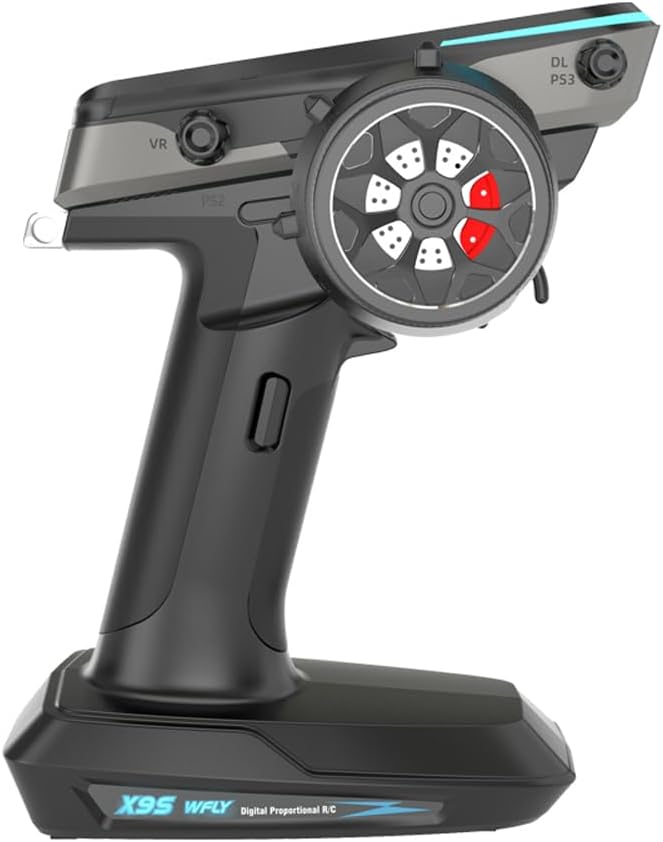 WFLY X9S RC car Radio Transmitter with 9 Channels Receiver RG209S Set Runner and Trigger Hall Gimbals 3.5ms Latency Constant Speed Navigation Support GPS