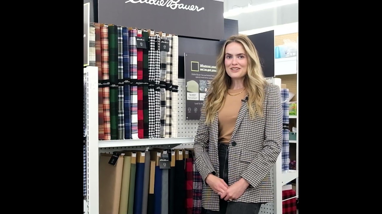 Eddie Bauer Green & Black Buffalo Check Cotton Tencel Flannel Fabric