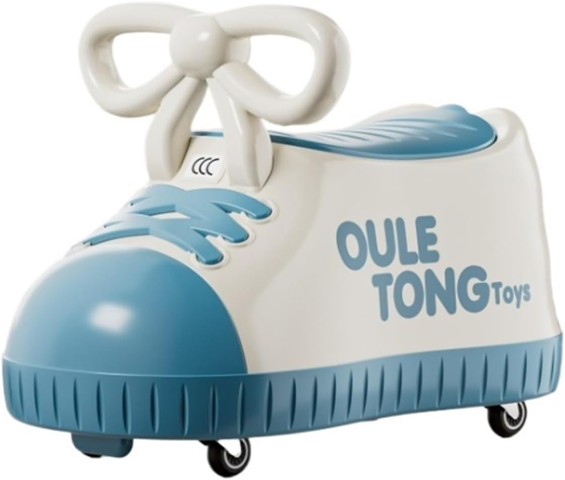 Ride On Toys Wiggle Car with Under Seat Storage 4 Universal Wheels Anti-Rollover, for Indoor Outdoor(Blue)