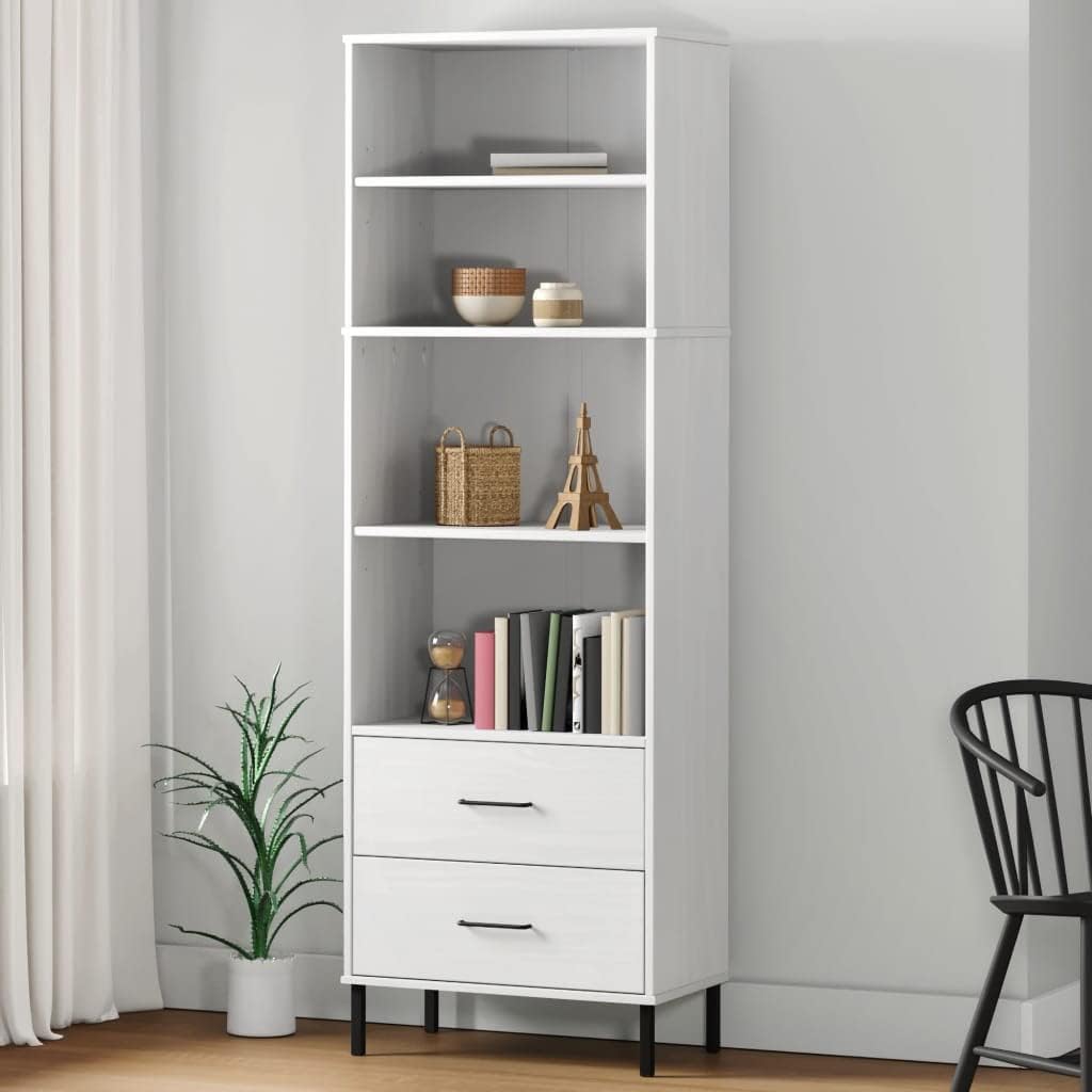 DYRJDJWIDHW Bookcase Cube Storage,Bookshelves,Suitable for Entrance, Corridor, Office, Living Room, Bedroom, Study,with 2 Drawers White 23.6