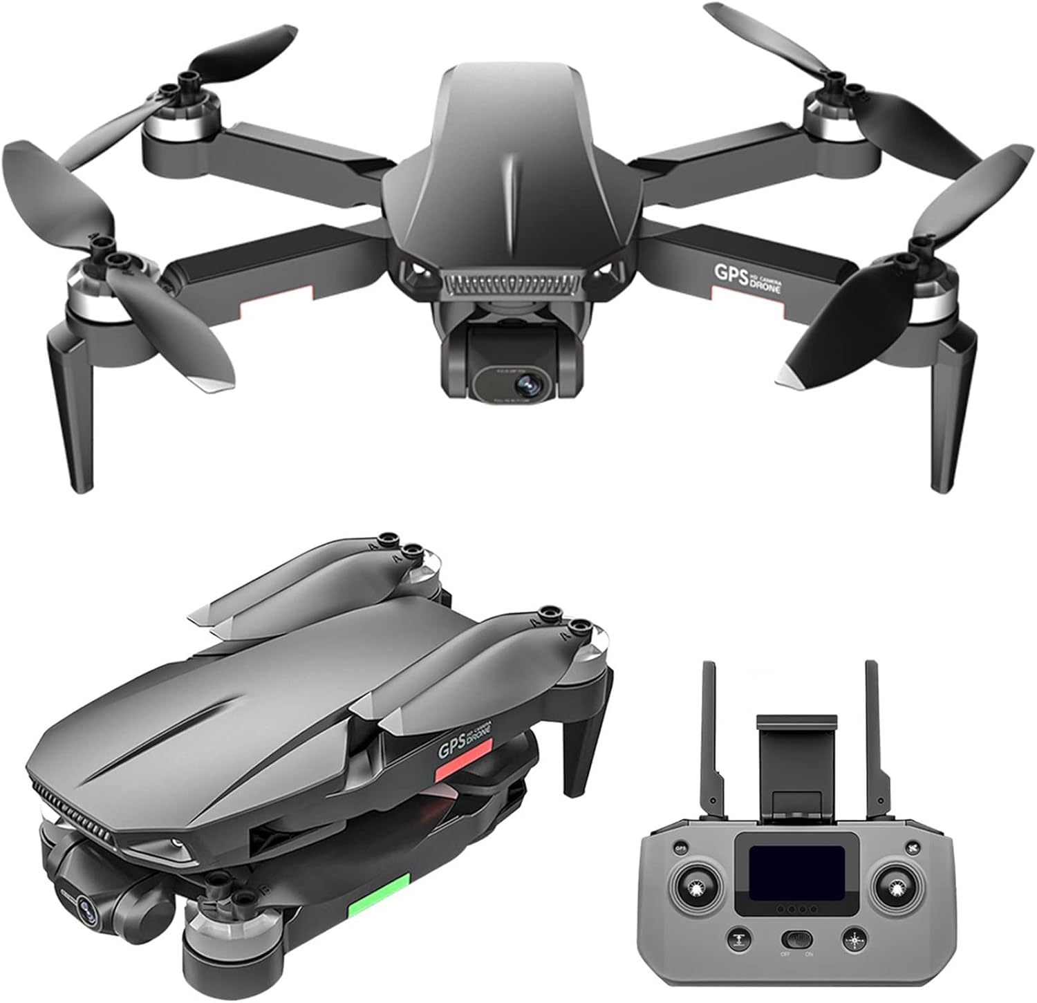 Drone with 4K Dual Camera Three-Axis Gimbal Drones for Adults 5G WiFi FPV Professional Brushless Motor Quadcopter Auto Return Home Follow Me (Battery*5) (Battery*3)