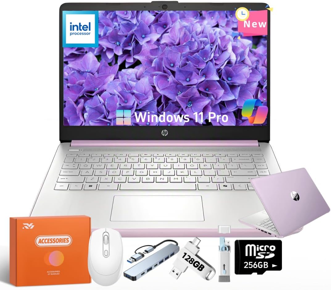 HP 2025 Laptop, Intel 4-Core N150(Beats N4120), 14