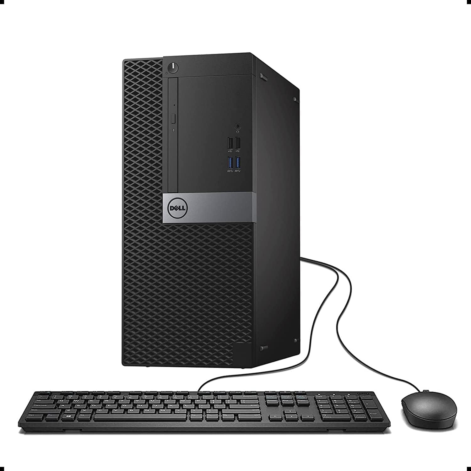 Dell OptiPlex 7040 Tower Desktop Computer PC, Core i5-6500, 16GB RAM, 512GB SSD, USB WiFi, USB Bluetooth, Mouse and Keyboard, Windows 11 Pro (Renewed)