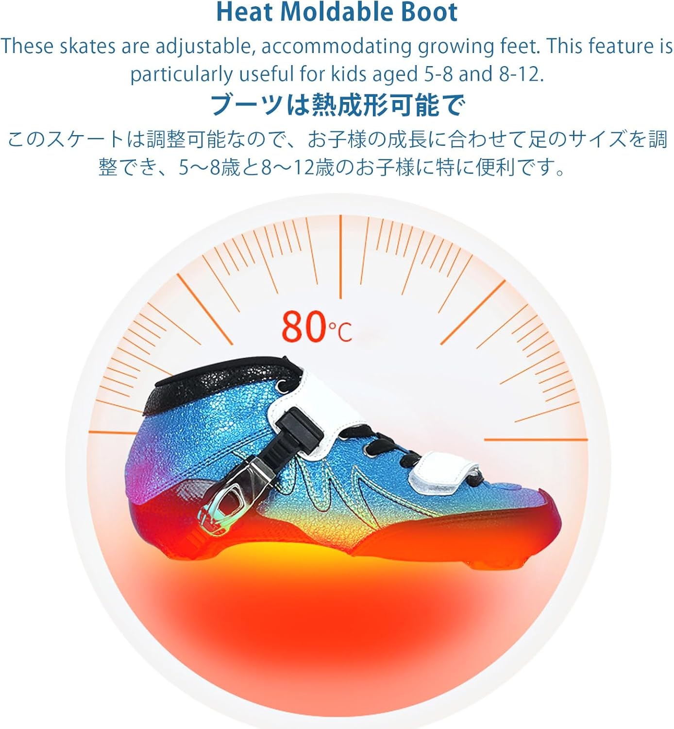 Inline Speed Skates for Men Women, Heat Moldable Carbon Fibre Professional Speed Inline Racing Skates High Performance Adjustable Training Skates, Unisex