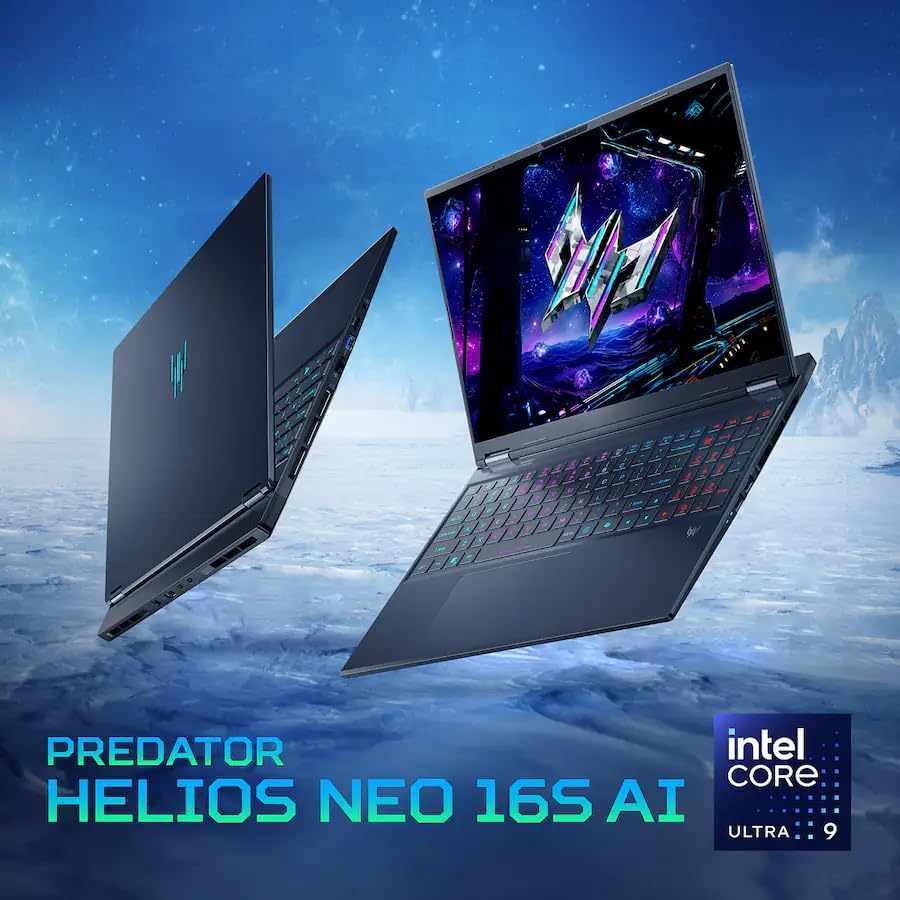 Acer Predator Helios Neo 16S Gaming Laptop, Intel Ultra 9 275HX(Up to 5,4 GHz), GeForce RTX 5070 Ti, 16