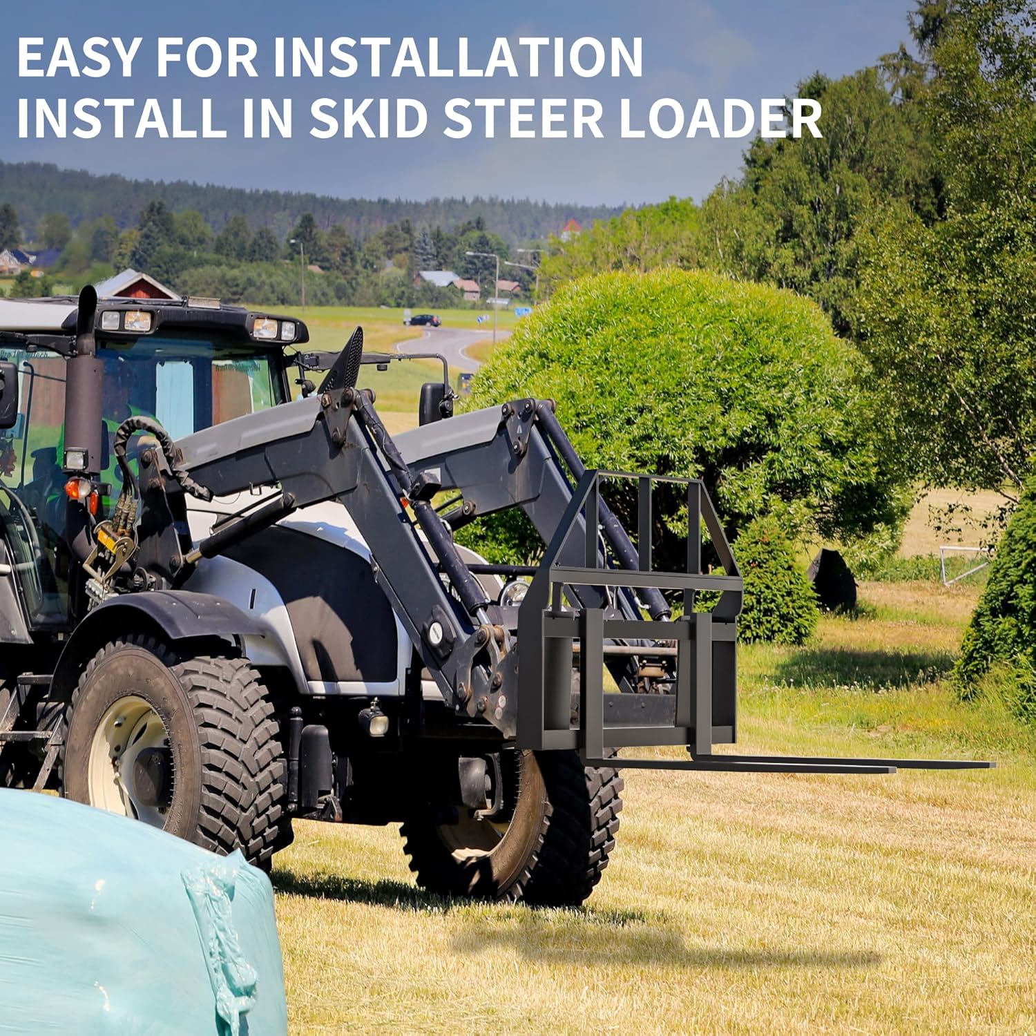 YITAMOTOR 4000lbs Universal Skid Steer Pallet Fork Attachment, 45