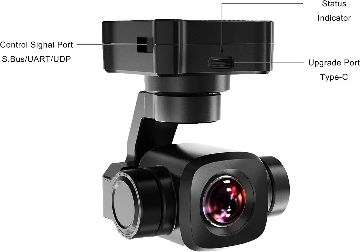 SoloGood FPV Camera SIYI A8 Mini Gimbal Camera 4K 8mp HD 6X Digital Zoom with AI Smart Identify and Tracking HDR Starlight Night Vision for UGV USV RC Plane FPV Drones Robot