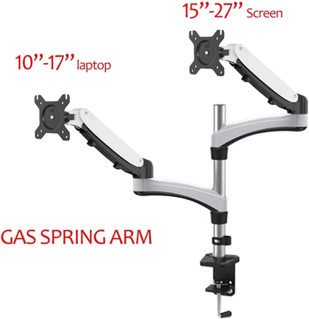 DL-112CD Height Adjustable LCD Monitor Stand Aluminum Alloy Rotating Desktop Monitor TV Long Arm VESA Mount Supports Up to 27 Inches