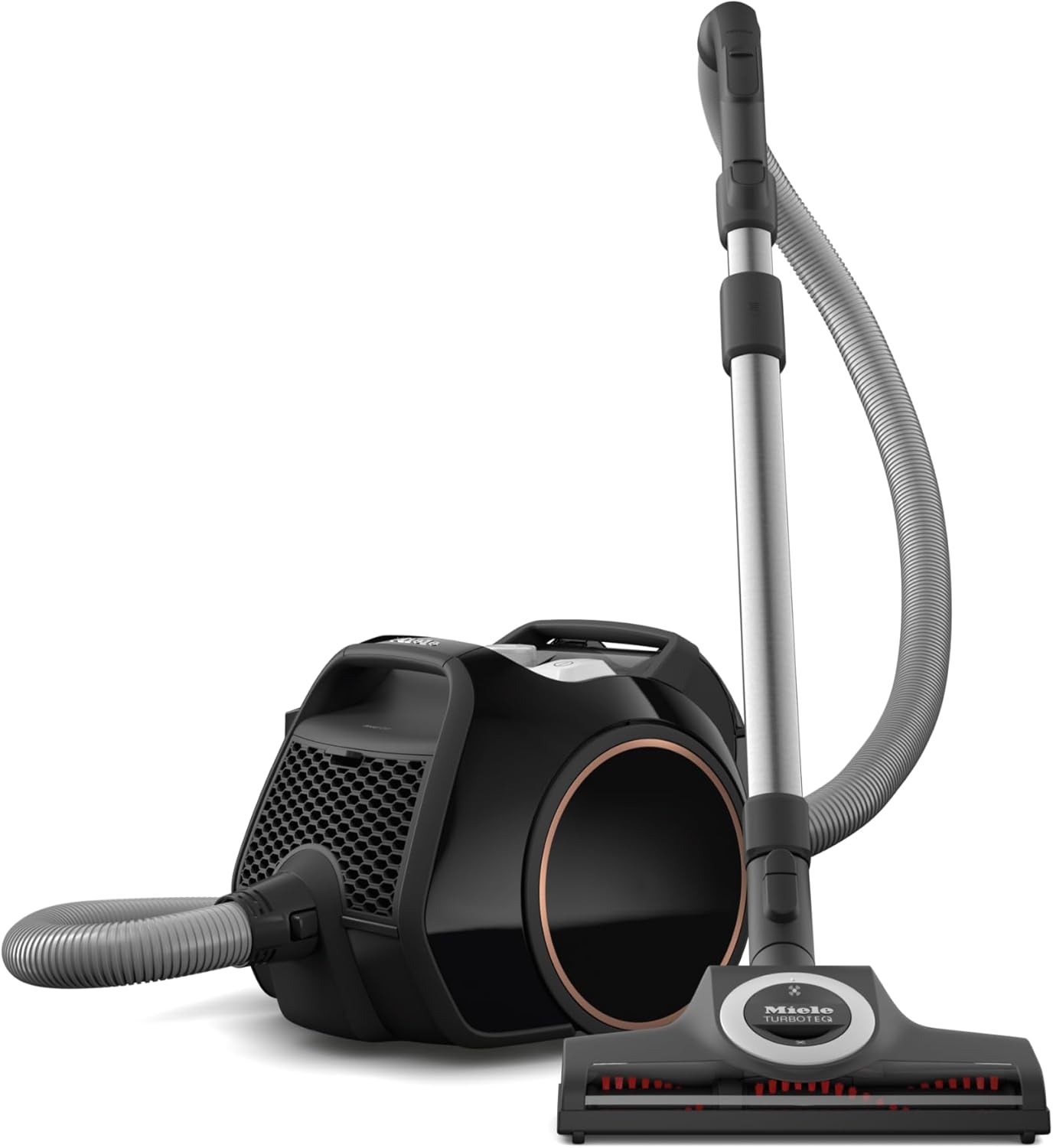 Miele Boost CX1 Cat & Dog - Bagless canister vacuum cleaner, lightweight, compact and corded with vortex technology, TurboBrush and HEPA AirClean filter, in Black/Rose