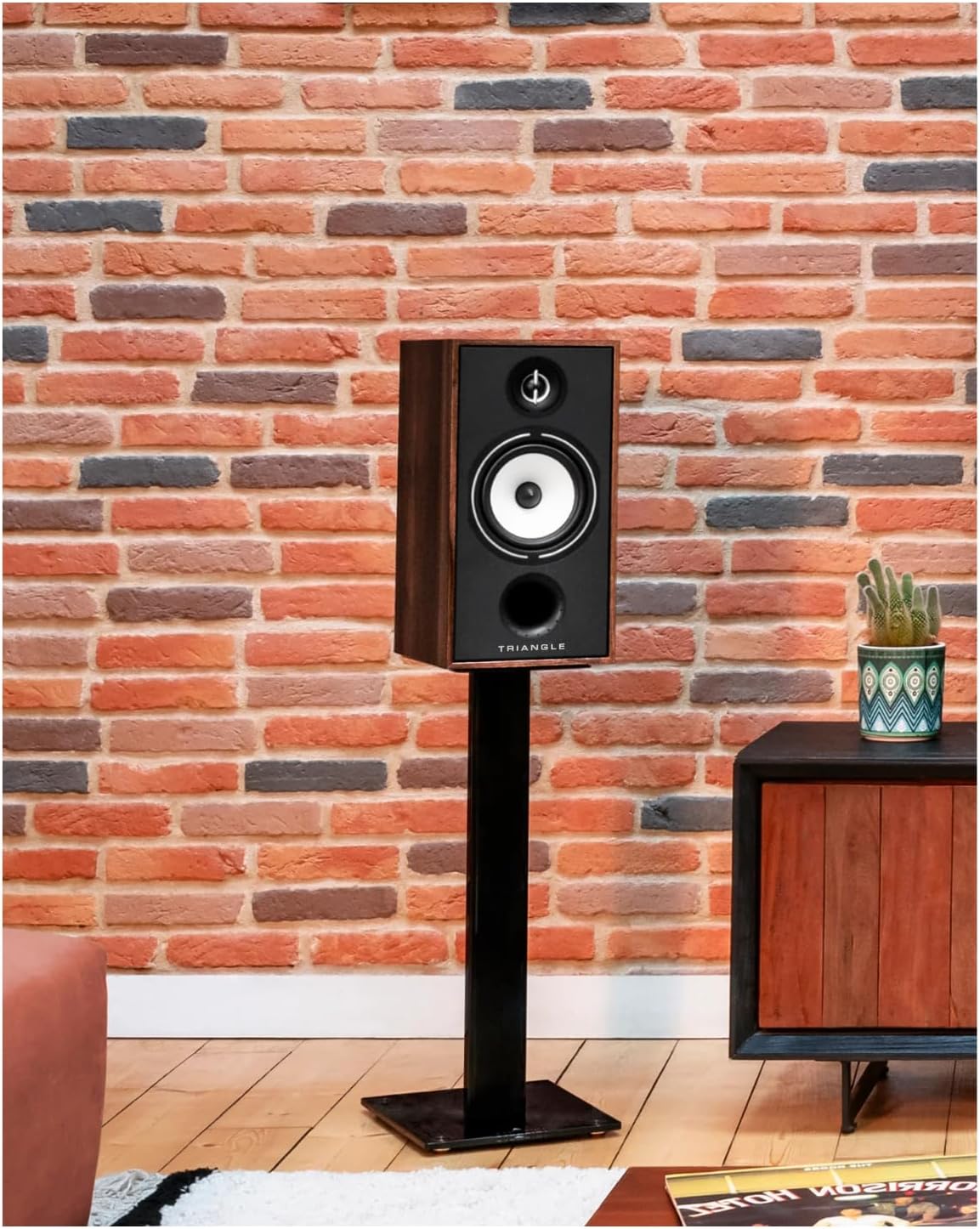 triangle - Hi-Fi Borea BR04 - Bookshelf Speaker - Power handling 110W - Output 91 dB/W/m - Surround Compatible for Home Cinema - 220 x 425 x 314 mm - Chestnut (Pair)