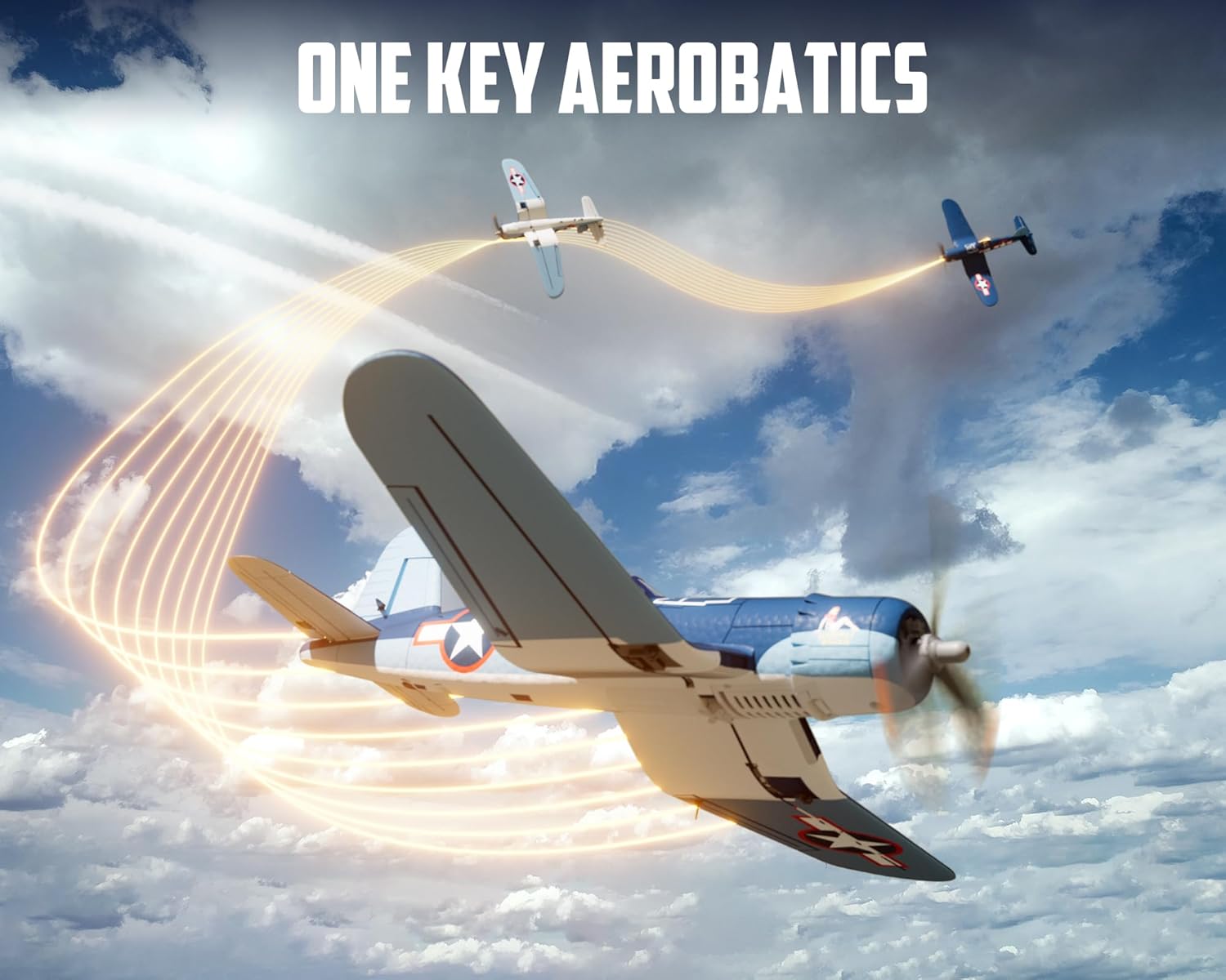 VOLANTEXRC Brushless RC Plane, 4 Channel Remote Control Airplanes with 6-Axis Gyro,3 Modes & Aerobatics, 2.4GHz Radio Controlled Aircraft for Beginners & Adults