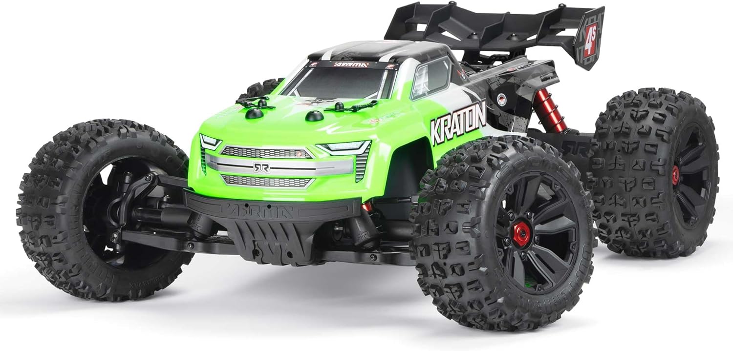 ARRMA RC Truck KRATON 4X4 4S BLX 1/10TH 4WD Speed Monster Truck RTR(Battery and Charger Not Included), Green, ARA4408V2T4