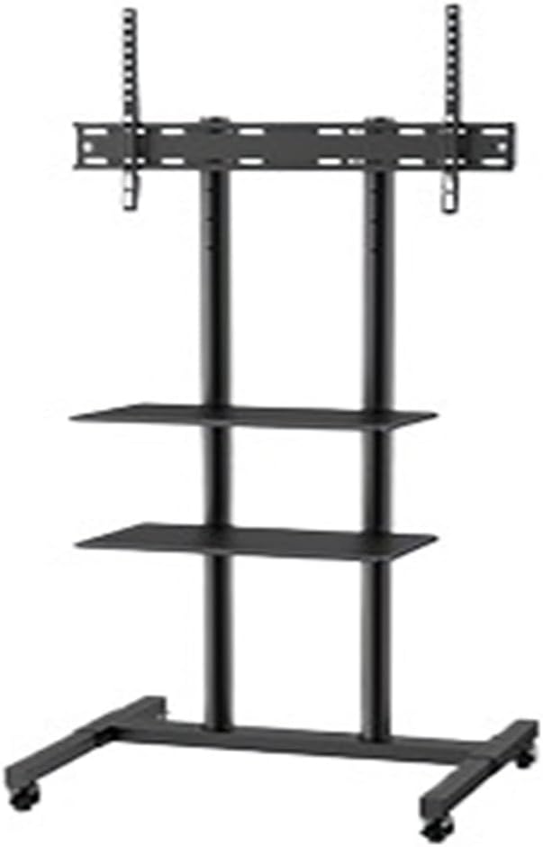 Mobile TV Stand Height Adjustable TV Stand with Wheels Double Tray for Audiovisual Equipment Bedroom Rolling TV Stand(Color:32-70 in)