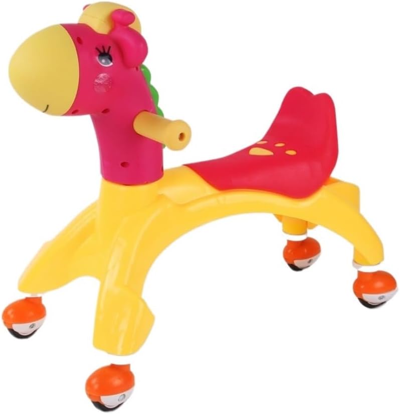 Wiggle Scooter Twist Car for Toddlers Kids Ride On Toys Push Cart with Raised Backrest Ideal Gifts for Children(Rojo)