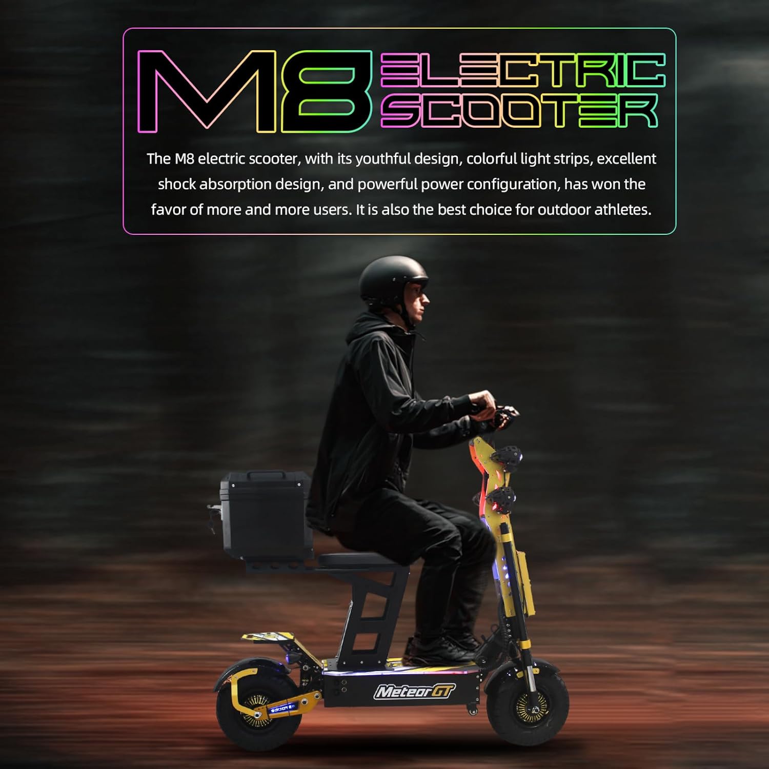 72V 40AH 10000W Foldable Dual Motor Electric Scooter for Adults with Seat 68MPH 95-Mile Range 13