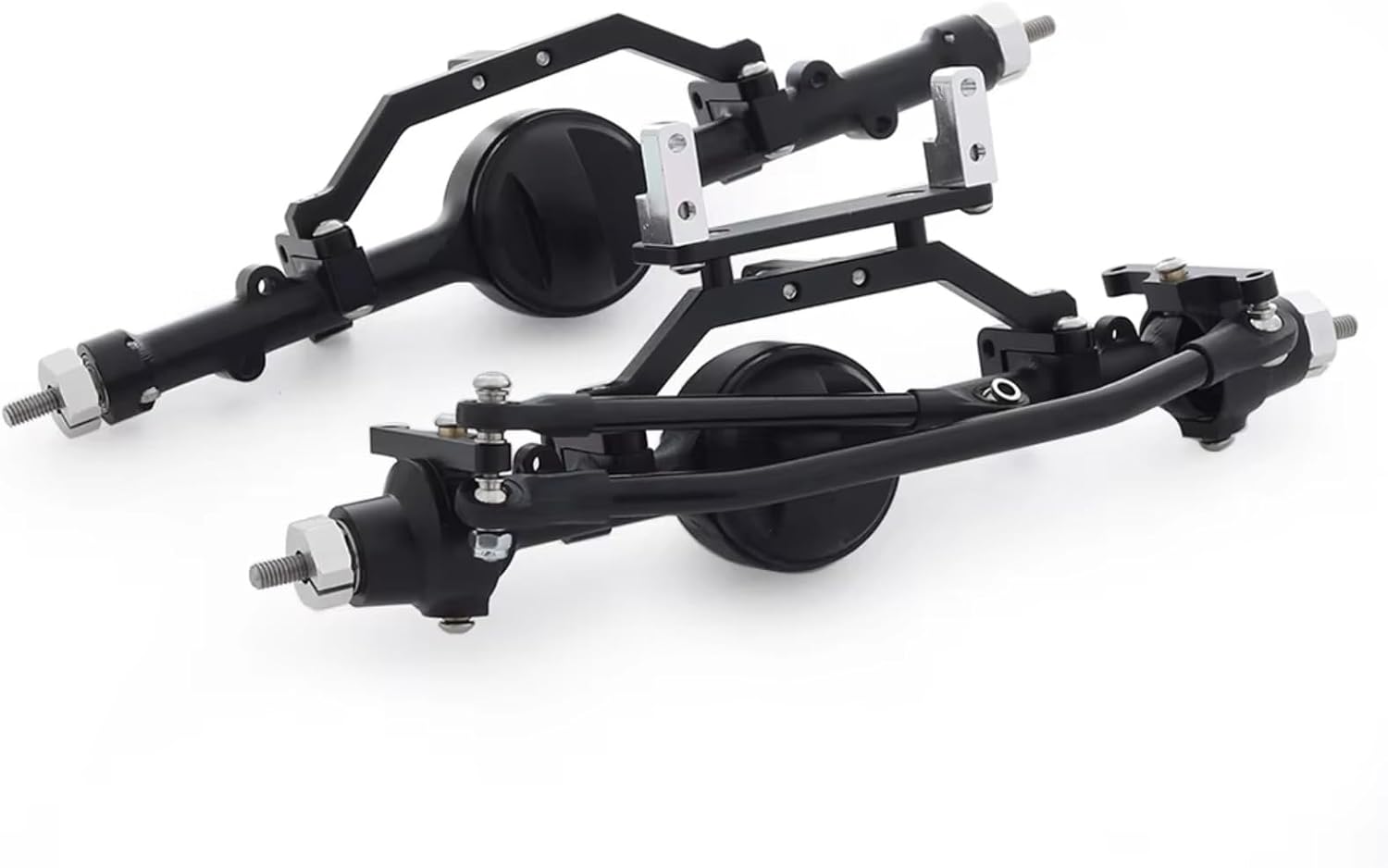 RC Car Parts Compatible with Gelande TF2 D110 for Yota 1/10 RC Crawler Car Upgrade Parts Accessories Aluminum Alloy CNC Front Rear Axle Set