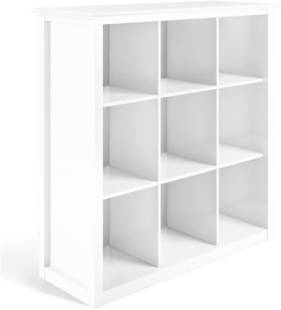 Trent Home Wood Transitional 9 Cube Bookcase and Unit in White