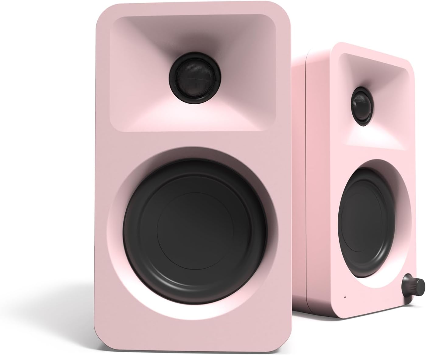 Kanto ORAMP 100W Powered Reference Desktop Computer Speakers with Bluetooth 5.0 and USB-C Input | Bi-Amplified | 100 Hz Automatic Crossover | Reference Quality Sound | Pair | Pink
