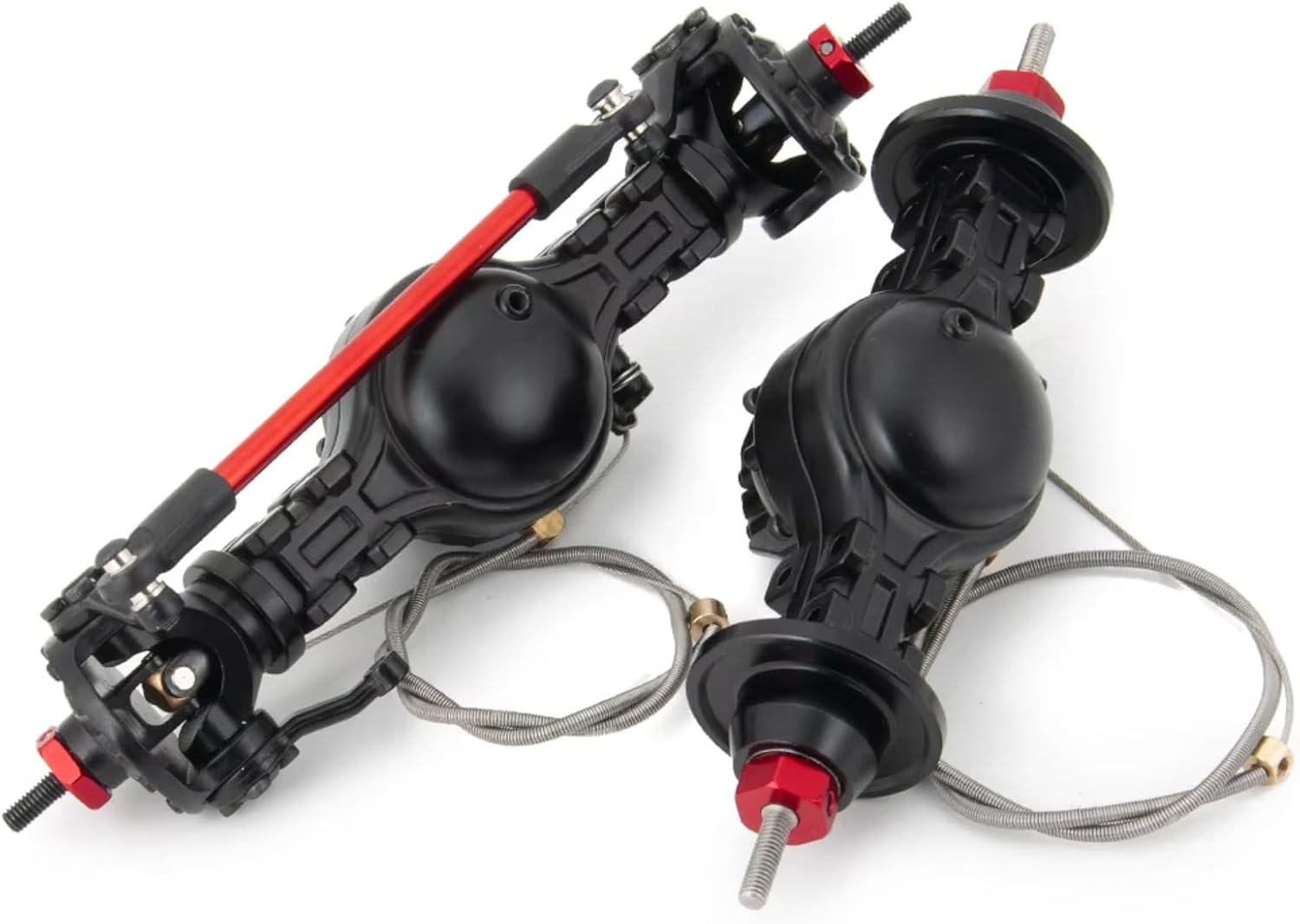 Rc Front Rear Axle for Tamiya 1/14 RC Car Trailer Tractor Tow Drag Truck Upgrade Accessories Part CNC Metal Alloy Front Rear Axle Differential(Front and Rear)