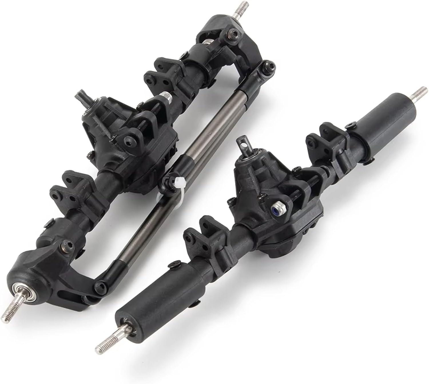 RC Front Rear Drive Axle Compatible with Axial for SCX10 II 90027 90028 90046 90047 1/10 RC Crawler Complete Axle Front Rear Differential Axle with Lock(Front and Rear)