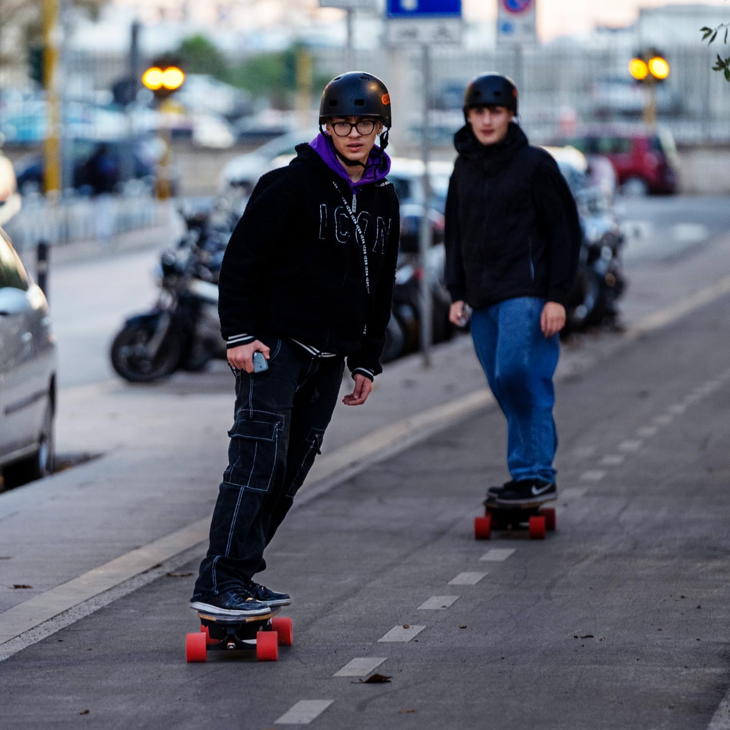 MEEPO V5 Go Electric Skateboard with Remote, 1500 * 2 Powerful Belt Motors, 26MPH Stable Top Speed，UP to 20Mlies Range, Next-Generation Performance of Electric Cruiser, for Teens and Adults