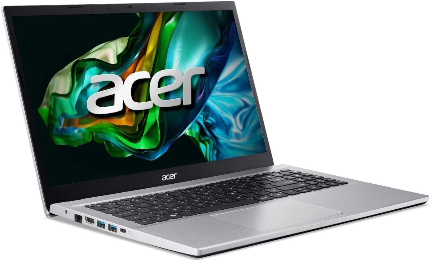 acer Newest Aspire 3 15 Laptop, 15.6’’ FHD (1920 x 1080) Display, AMD Ryzen 7 5700U, 32GB RAM, 1TB SSD, Wi-Fi 6, Bluetooth, AMD Radeon Graphics, Windows 11 Home, Silver with Accessories