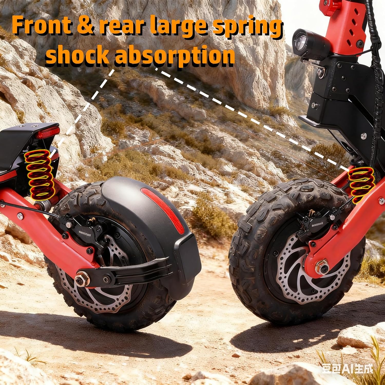 11 inch Off-Road Electric Scooter Dual Drive 6600W60V27AH Lithium Battery Intelligent Folding high-Power Small Electric Scooter