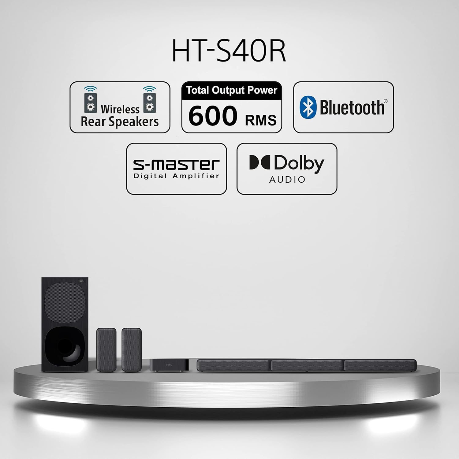 Sony HT-S40R 5.1ch Home Theater Soundbar System (Renewed)