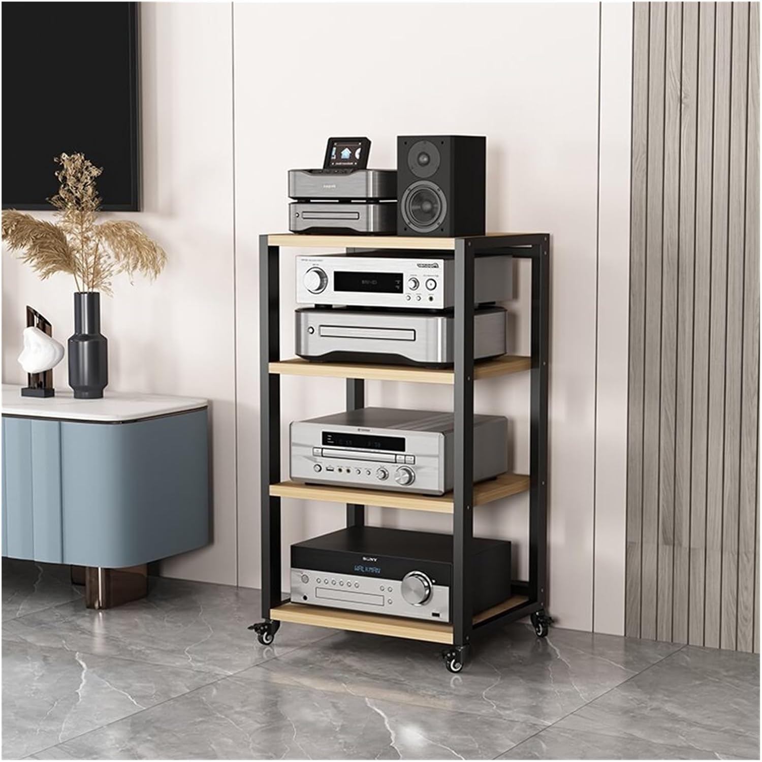 4 Tier Small Media Consoles For Living Room